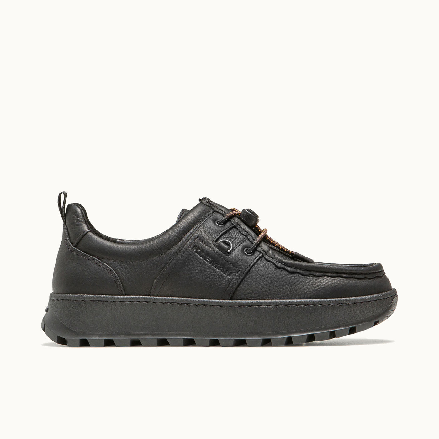 GRANITE NG Black Grained Leather Sneakers | KLEMAN – Kleman