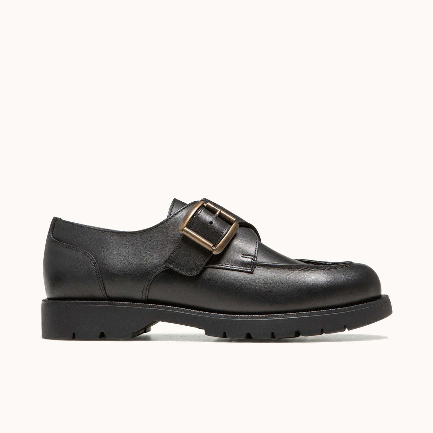 Leather Buckle Derby Shoes | MARECHAL Black – Kleman display picture 2
