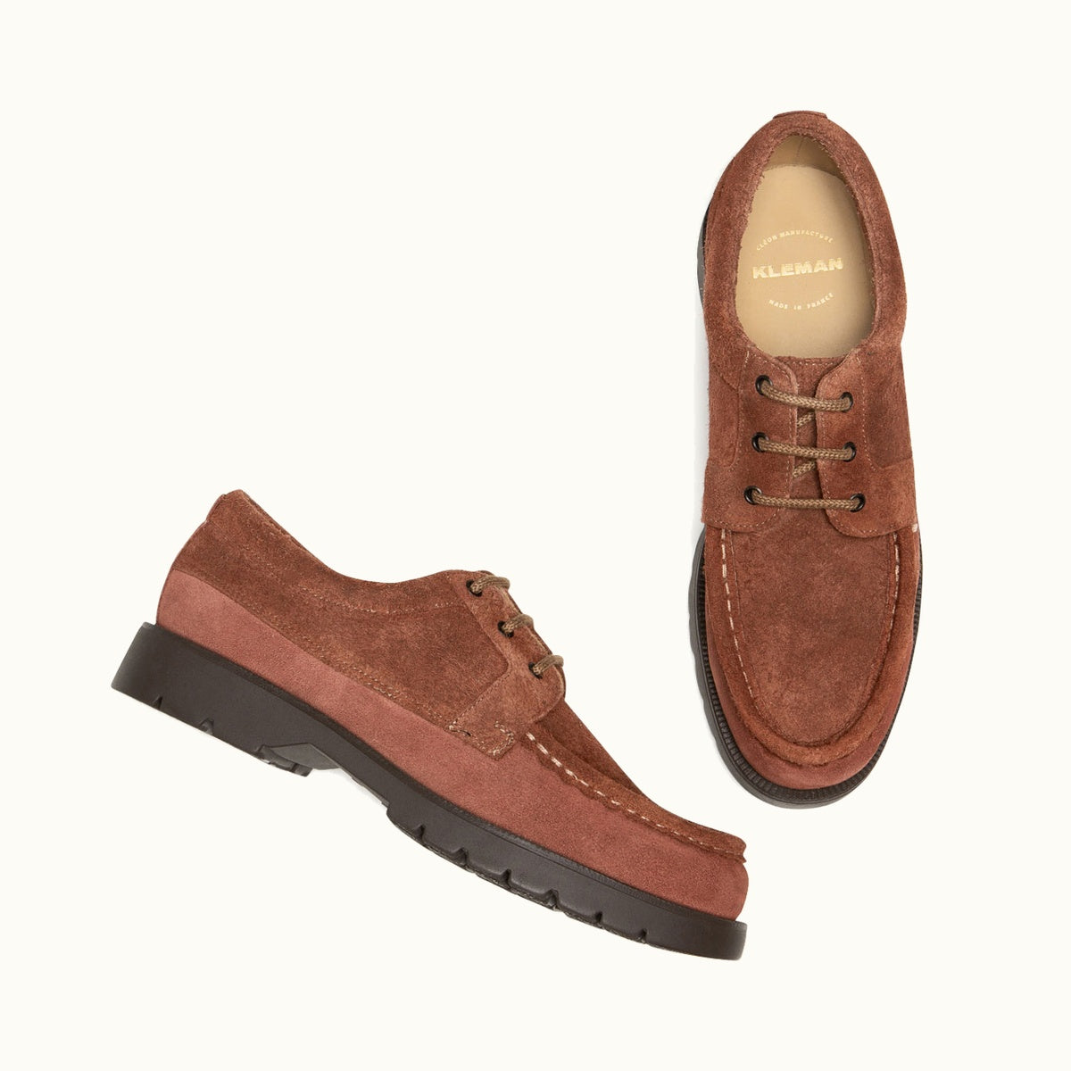 Workwear Suede Shoes in Chocolate Brown ALFAN VV2 | KLEMAN – Kleman