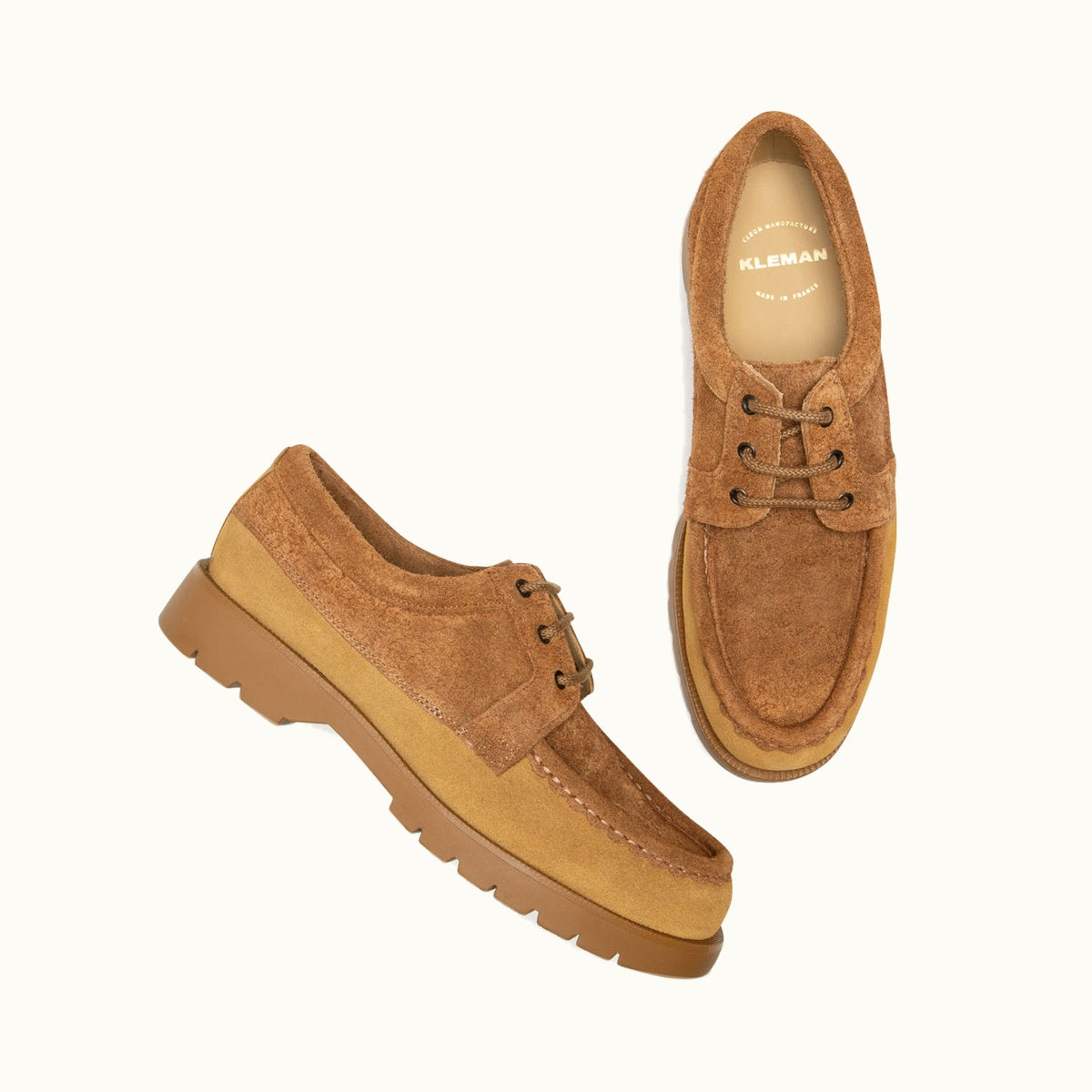 Workwear Suede Shoes in Cognac ALFAN VV2 | KLEMAN – Kleman