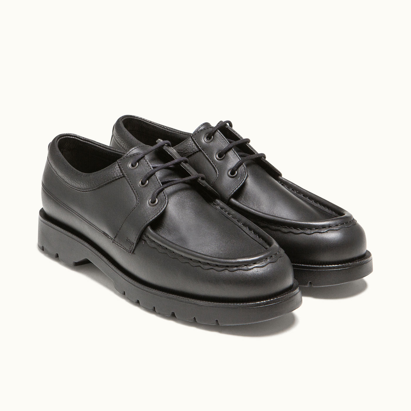 Leather Tyrolean Shoes | PADROR Navy – Kleman