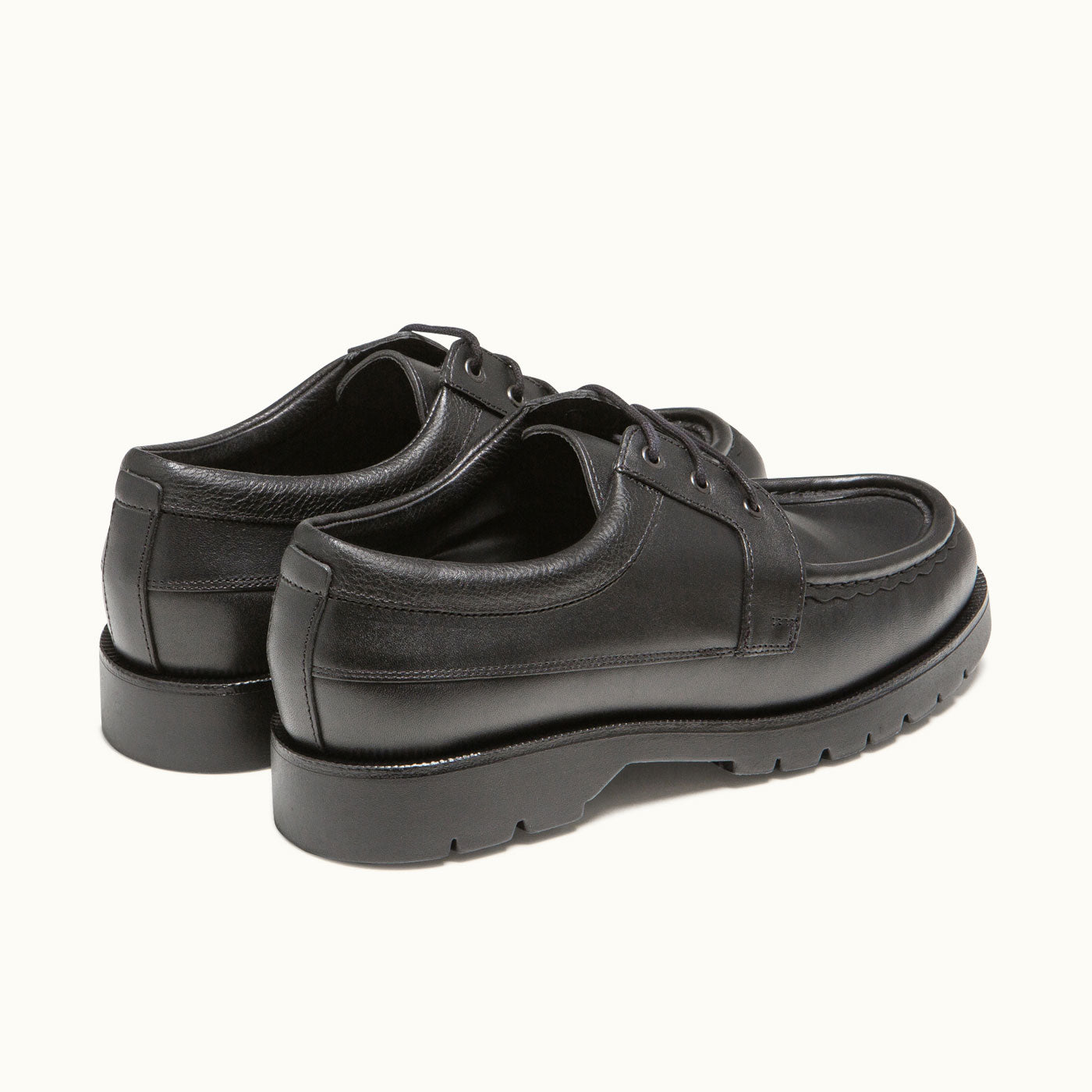 Black Leather Derby Shoes ALFAN | KLEMAN – Kleman