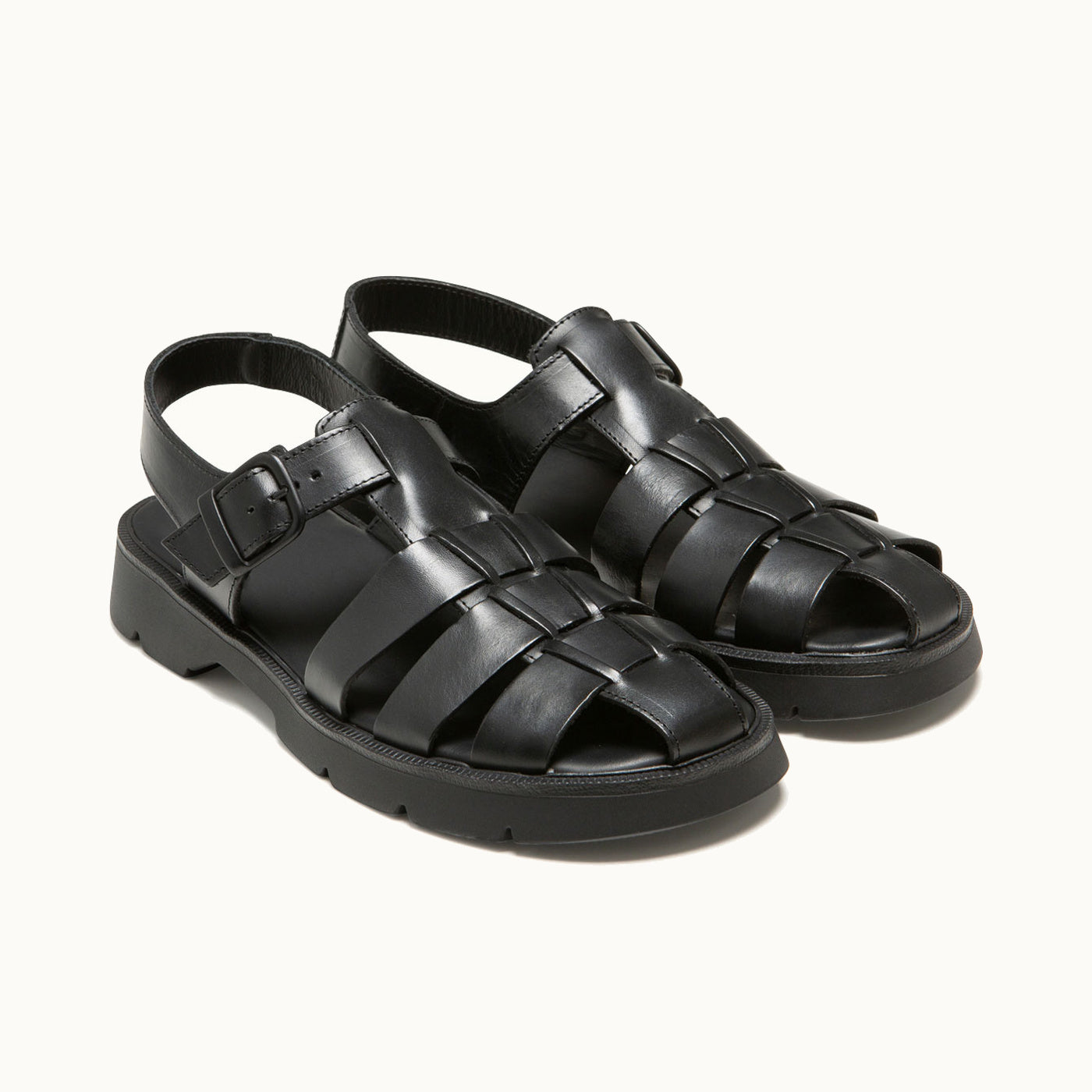 Women's Black Fisherman Sandals BABORD VGT | KLEMAN – Kleman