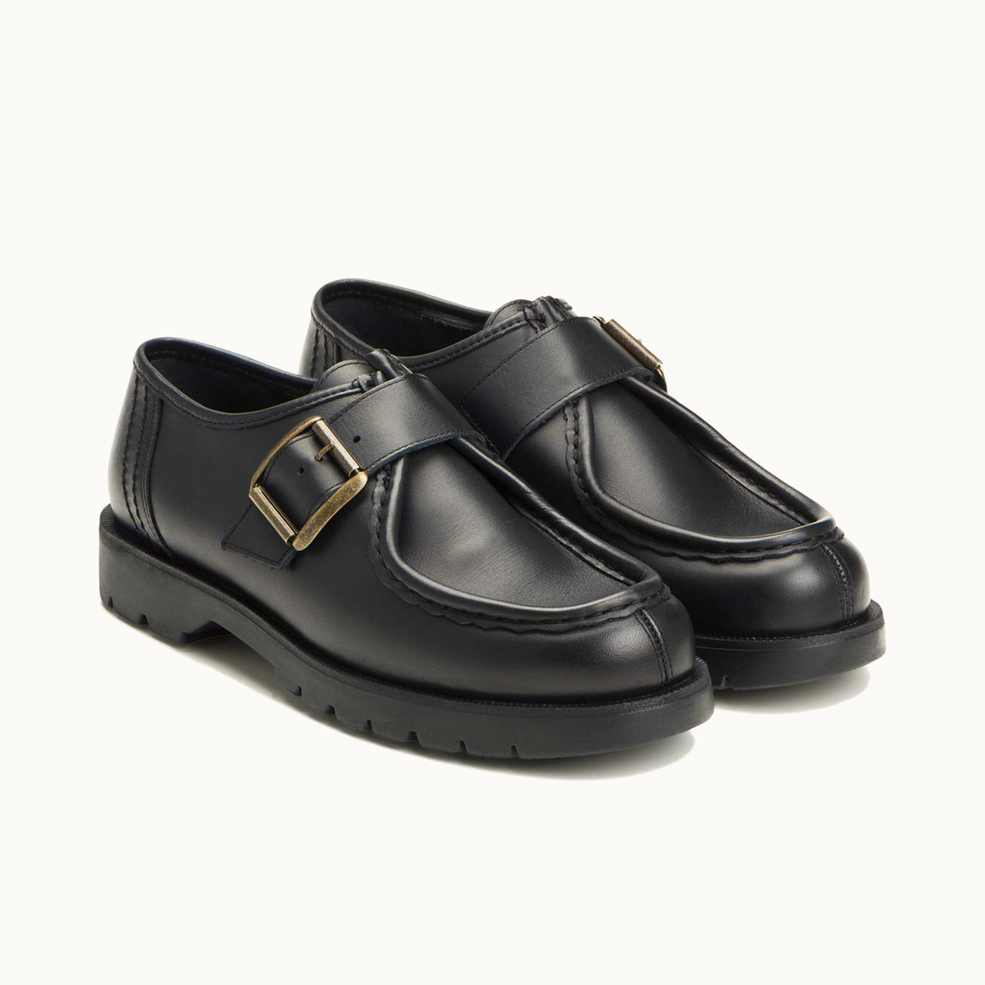Black Leather Golf Derby Shoes FRODAN | Workwear Style – Kleman
