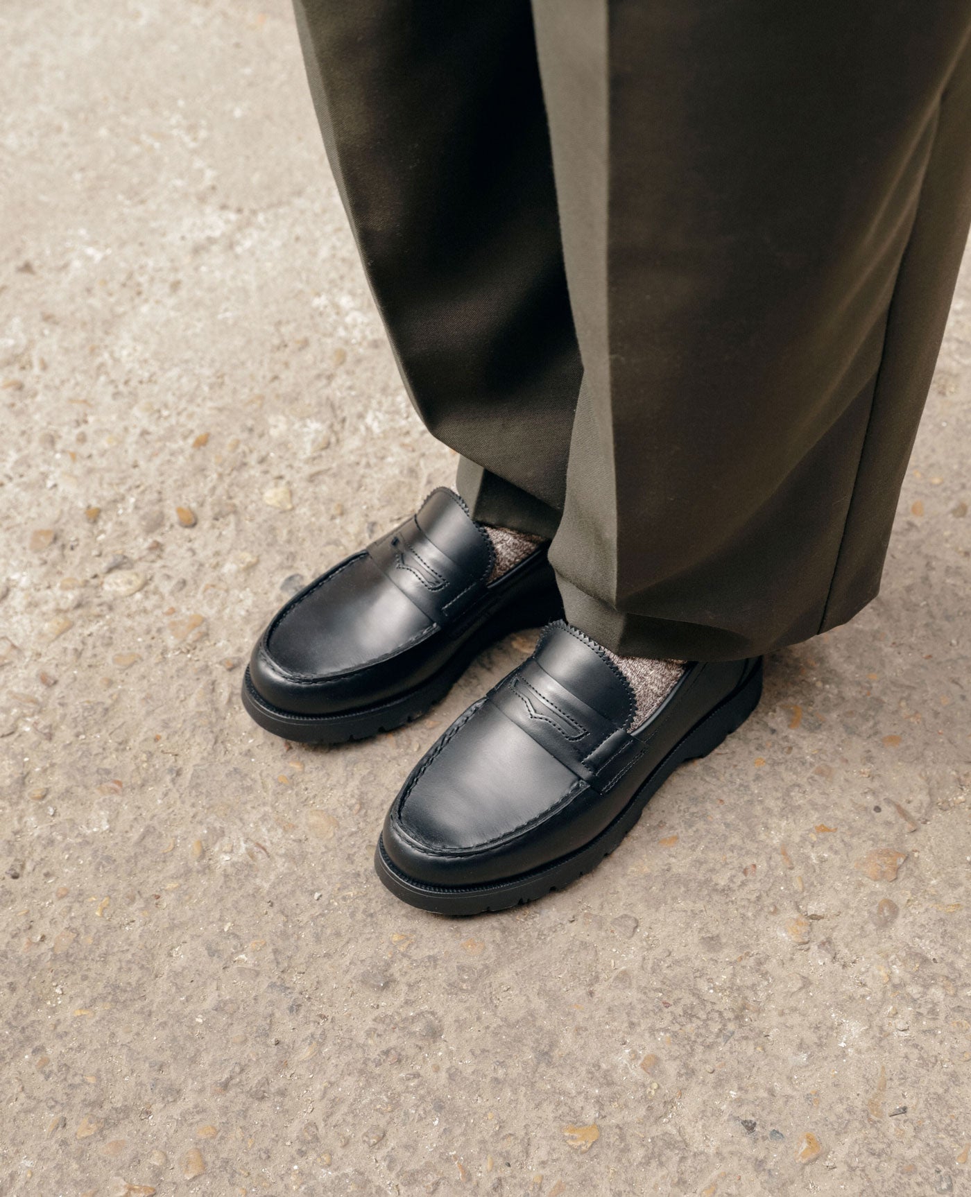 COTTEUR 2 Leather Penny Loafers Black | KLEMAN – Kleman