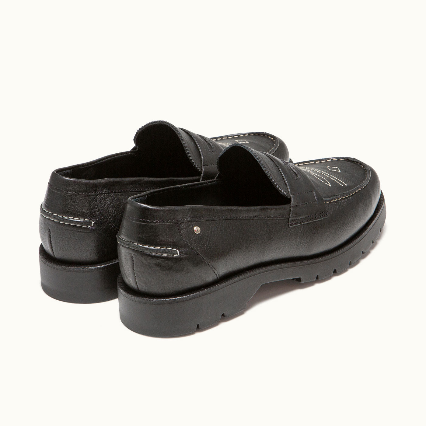 COTTEUR FLK Black Leather Loafers | KLEMAN – Kleman