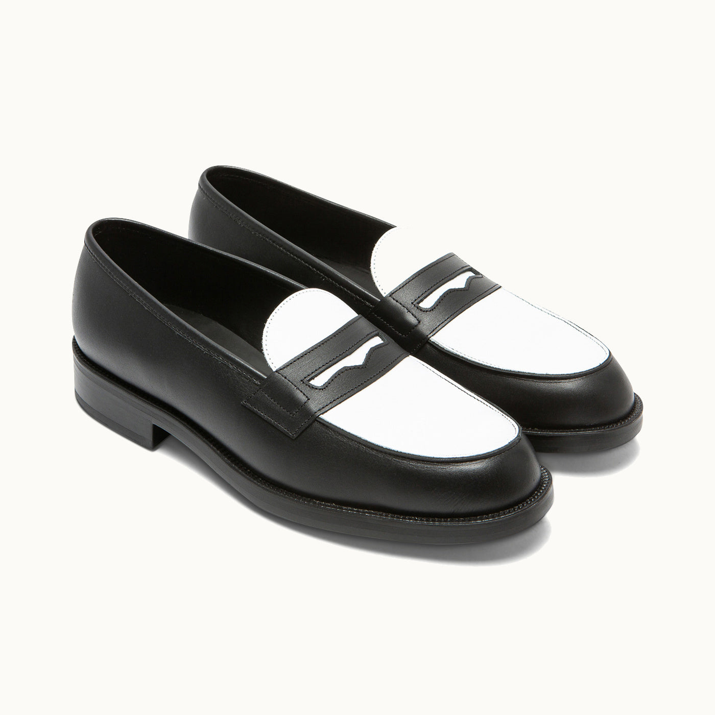 Leather Loafers | DALIOR 2 Black White – Kleman