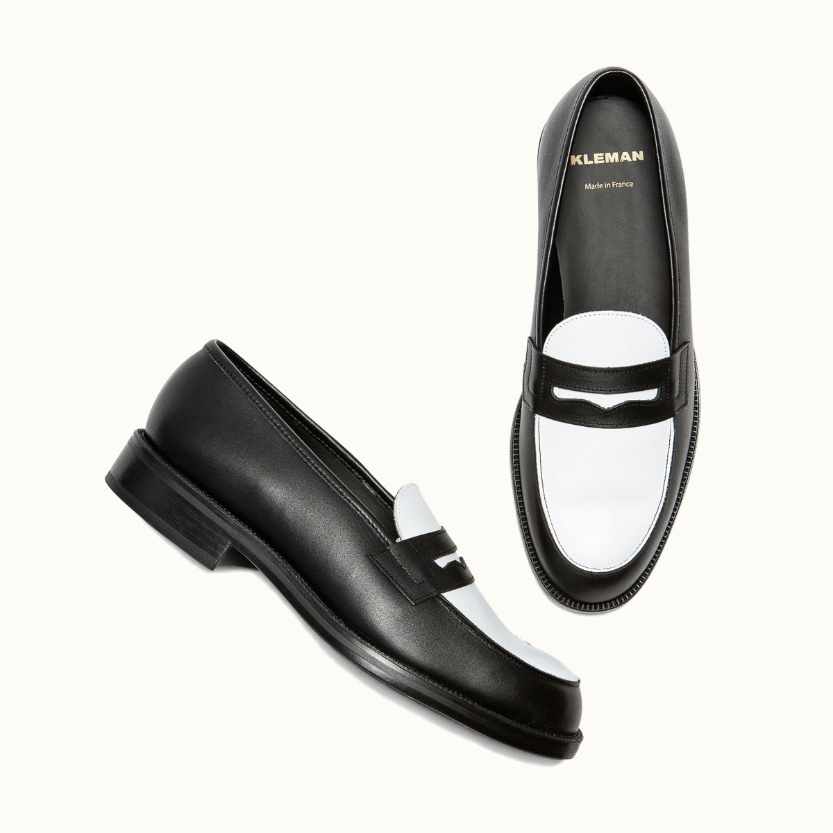 Leather Loafers | DALIOR 2 Black White – Kleman
