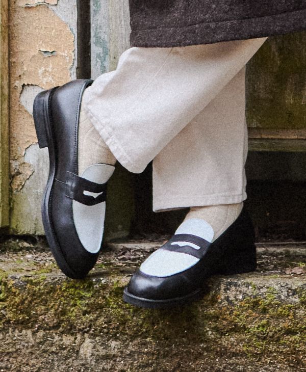 Leather Loafers | DALIOR 2 Black White – Kleman