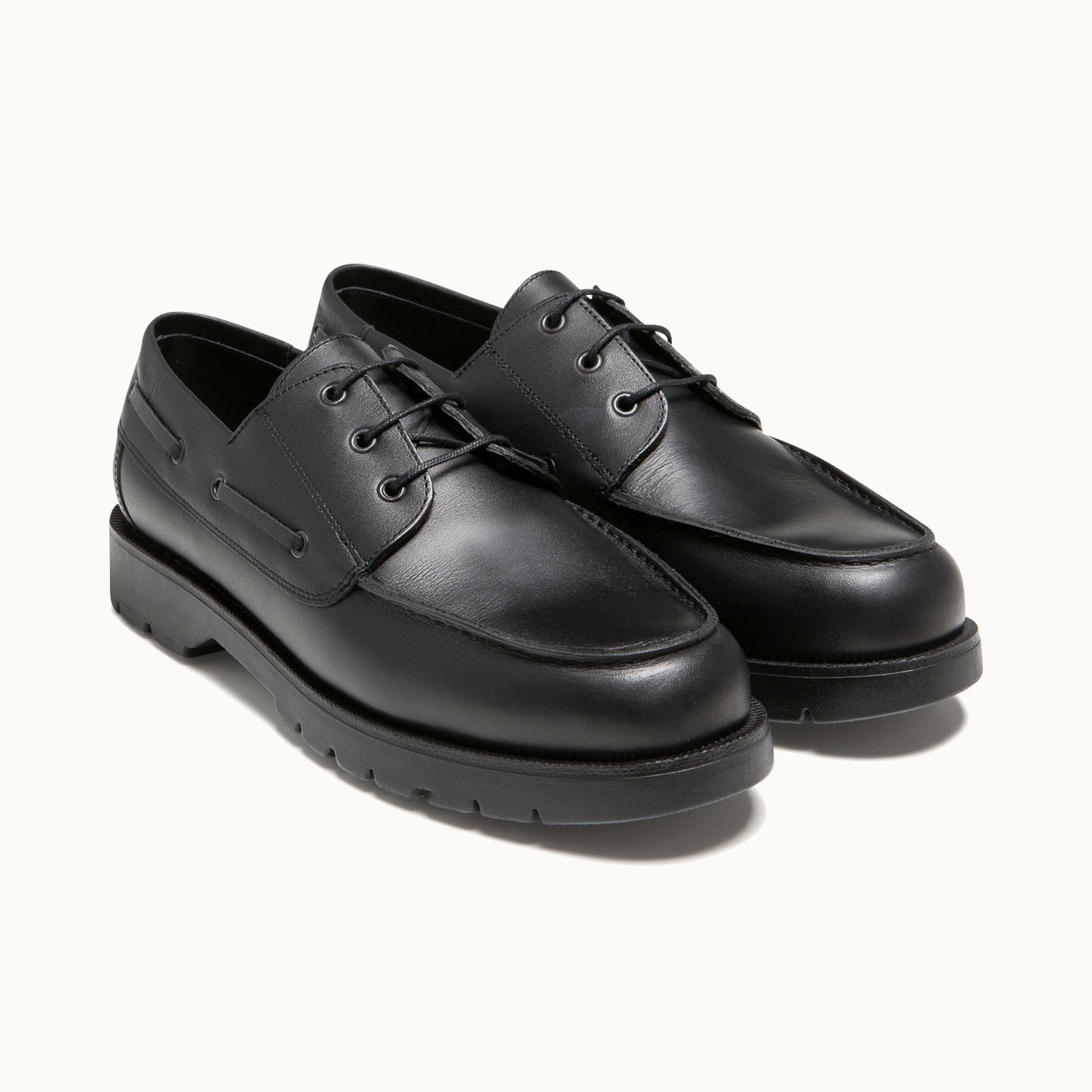 Leather Chunky Derby Shoes | DONATO Black – Kleman
