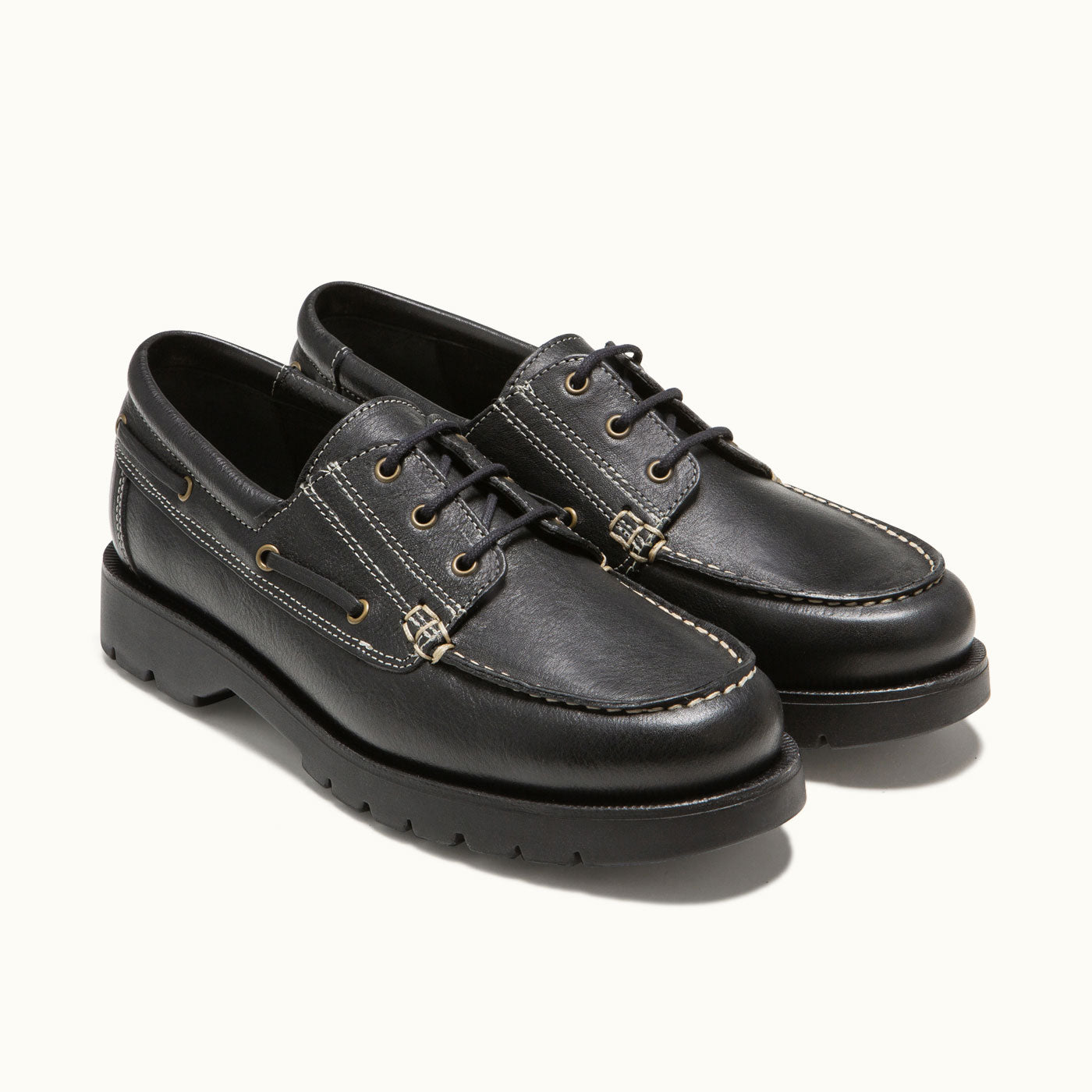 Leather Tyrolean Shoes | PADROR Black – Kleman