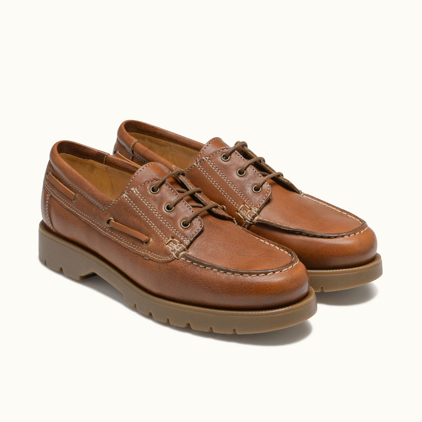 Waxed leather Shoes | PADROR EC Cognac – Kleman