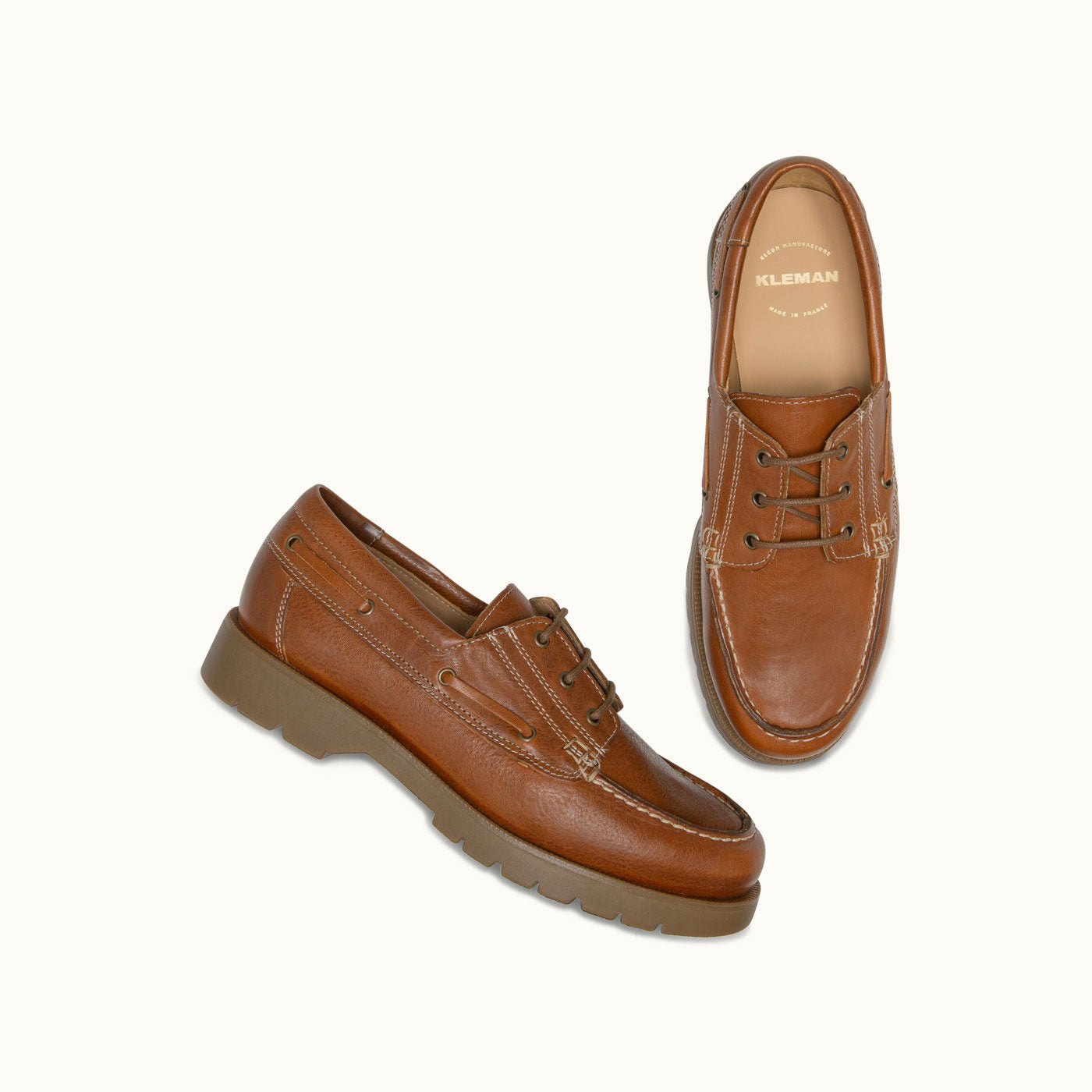 KLEMAN ブラウン モカシン　42 EMBRUNS OAK Brown Leather Loafers | KLEMAN – Kleman