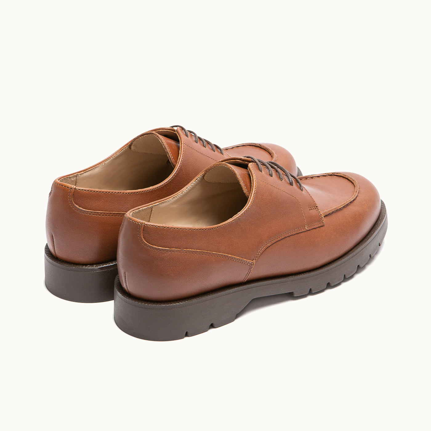 Leather Golf Derby Shoes FRODAN OAK 2 Cognac | Workwear Style – Kleman