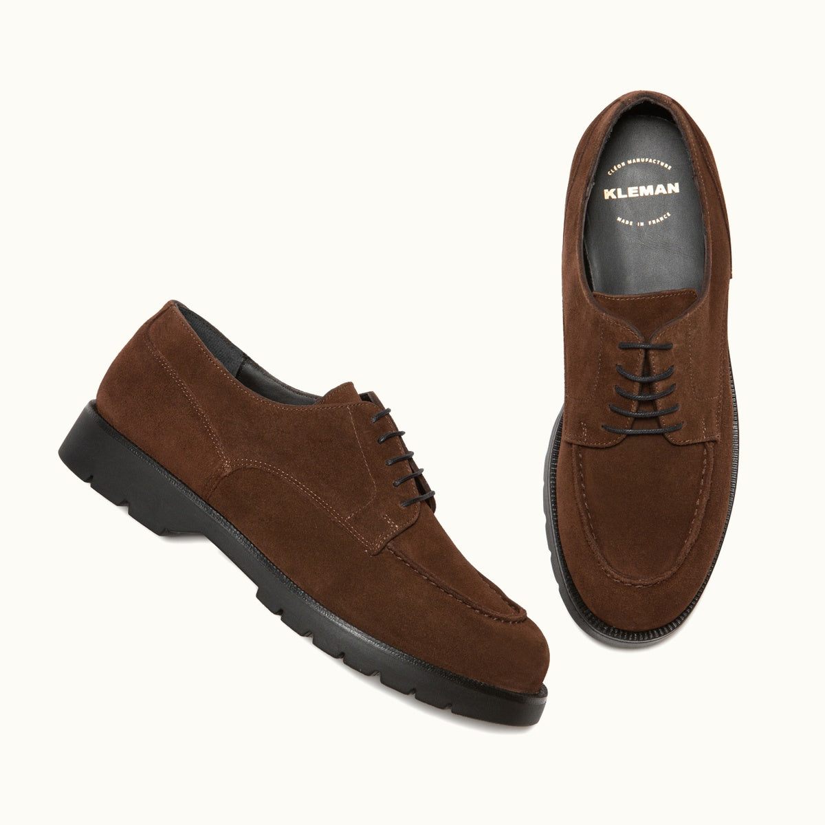 Chocolate Brown Suede Chunky Golf Derby Shoes FRODAN V | Workwear