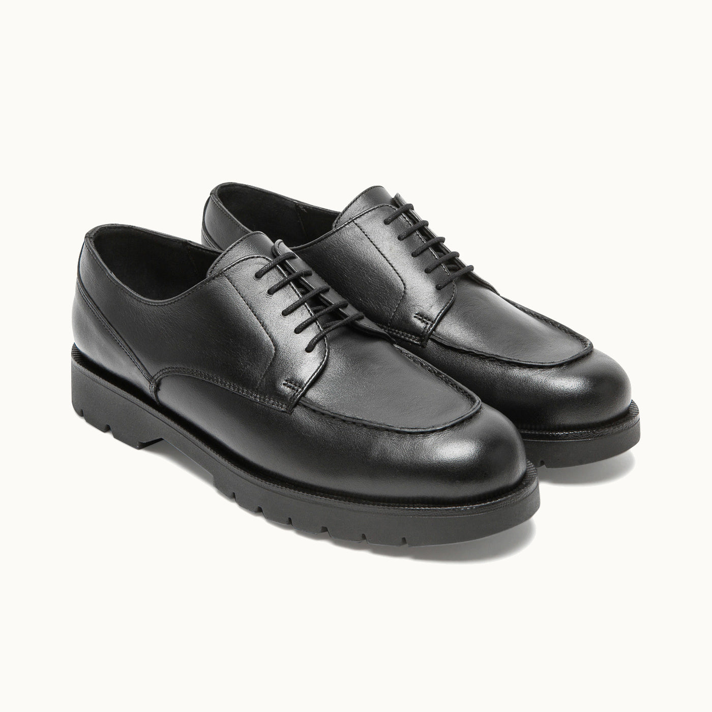 Leather Tyrolean Shoes Large Size | PADROR G VGT Black – Kleman