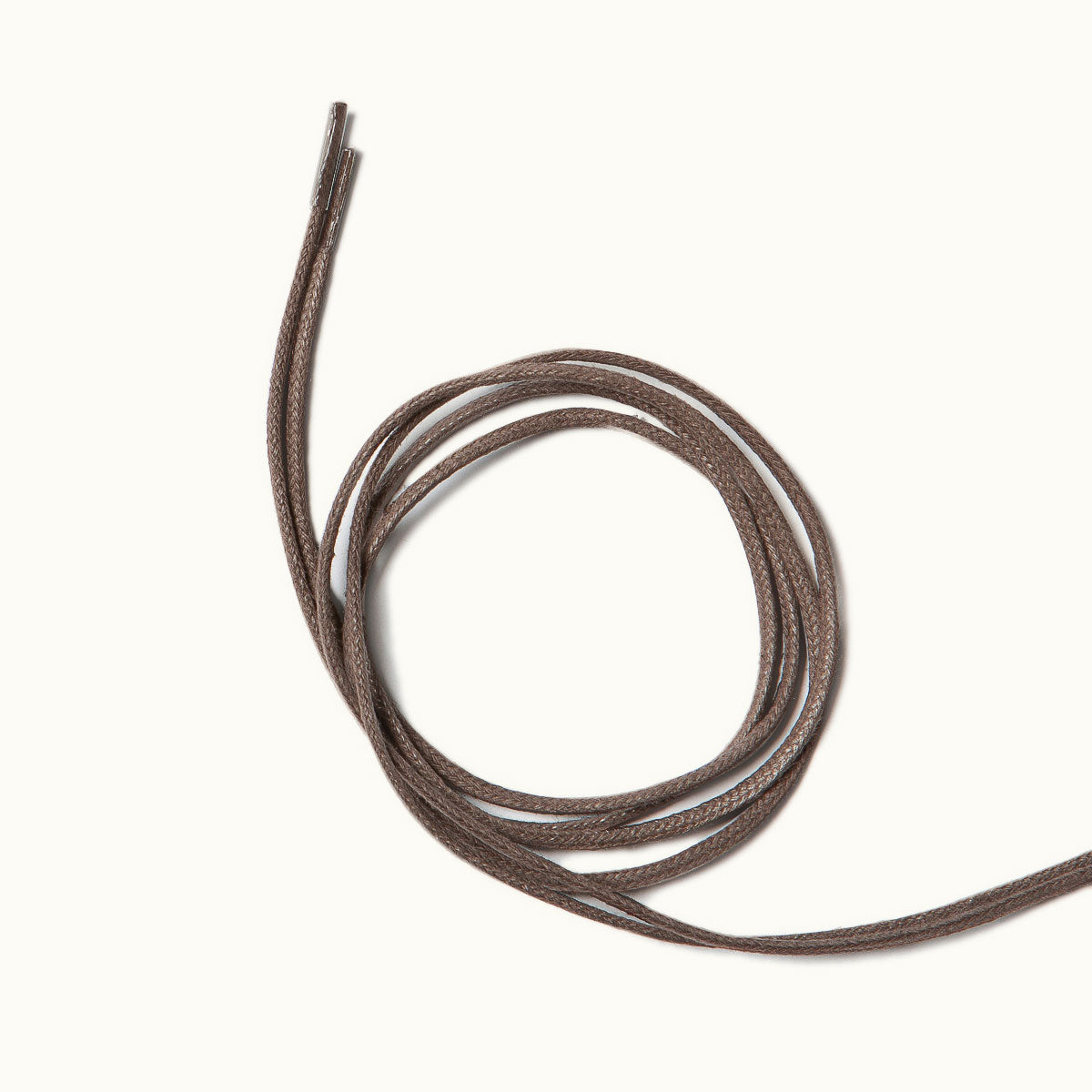 LACET ROND COTON CIRE 0,65M MARRON - KLEMAN