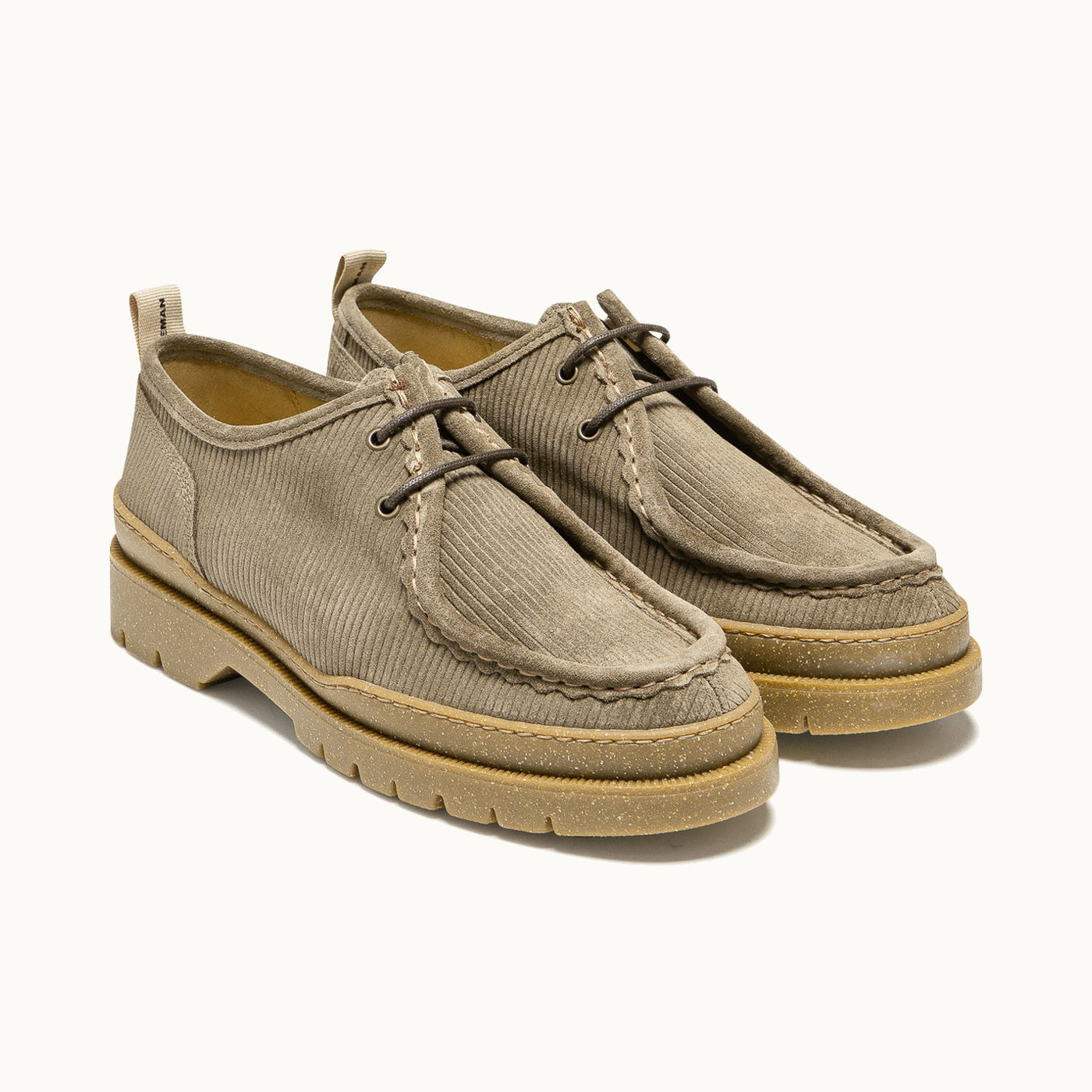 Corduroy suede MAJOR V CORD Taupe | KLEMAN – Kleman