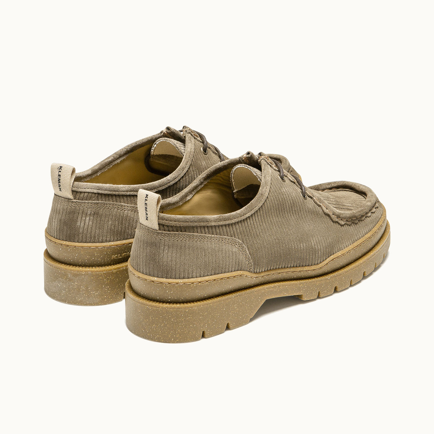 Corduroy suede MAJOR V CORD Taupe | KLEMAN – Kleman