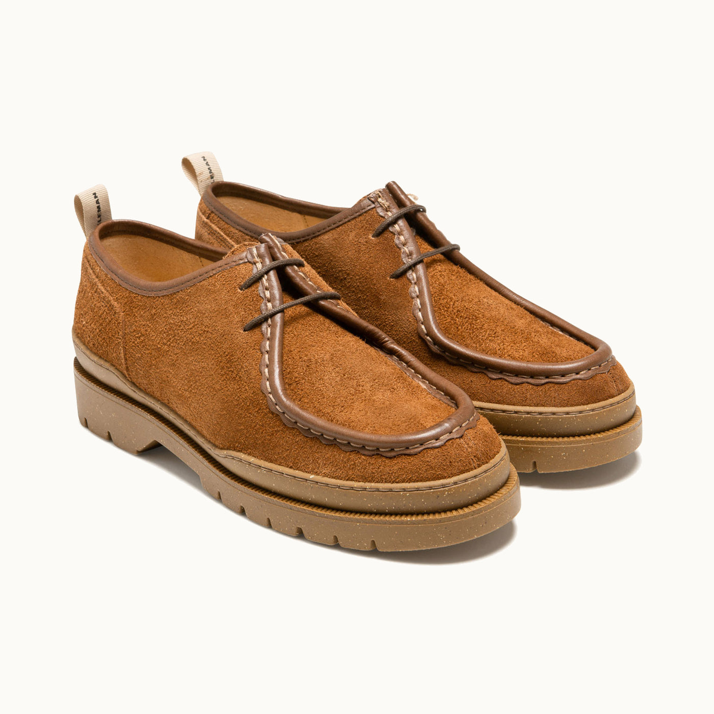 Suede Workwear Derbies MAJOR VP OAK 2 Cognac | KLEMAN – Kleman