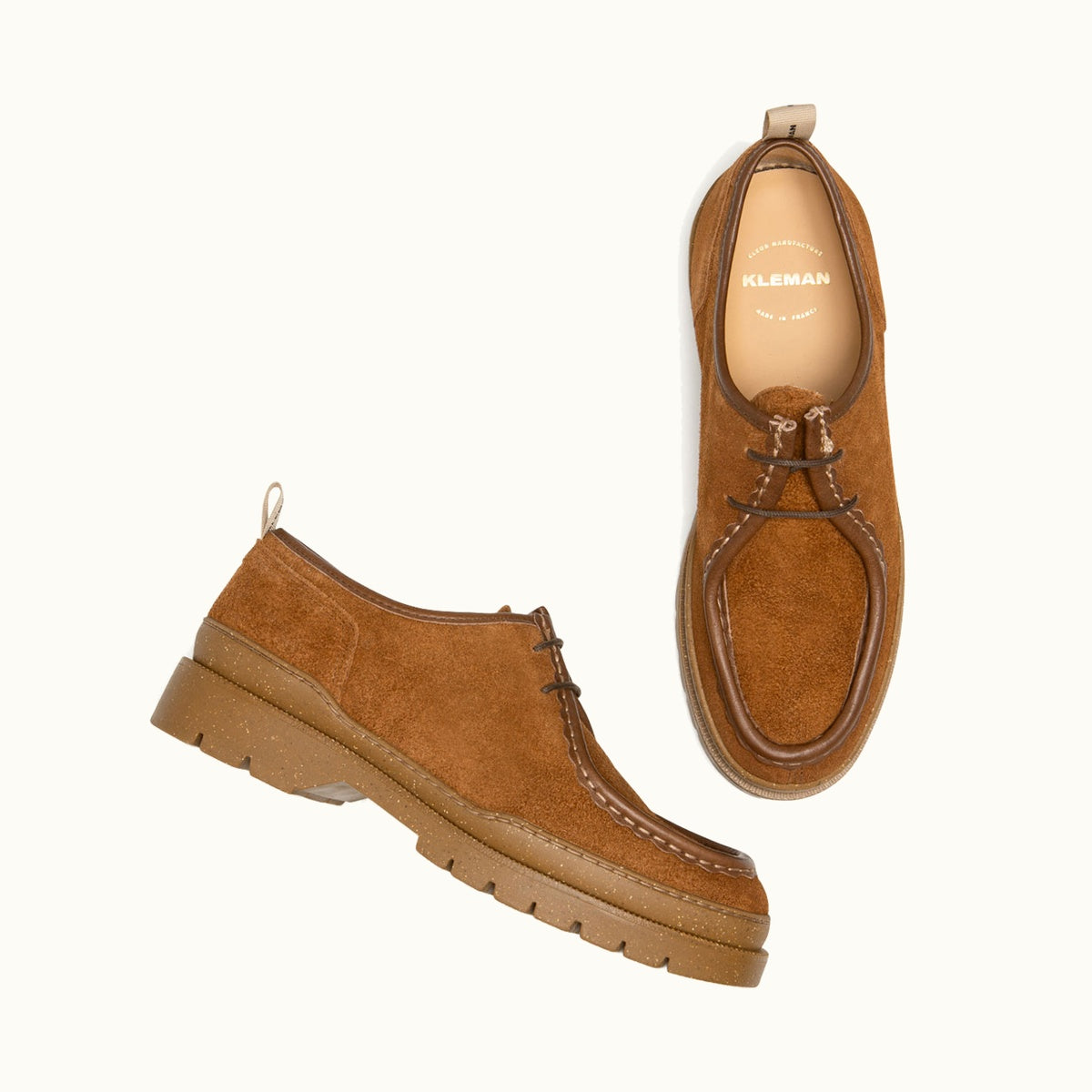 Suede Workwear Derbies MAJOR VP OAK 2 Cognac | KLEMAN – Kleman