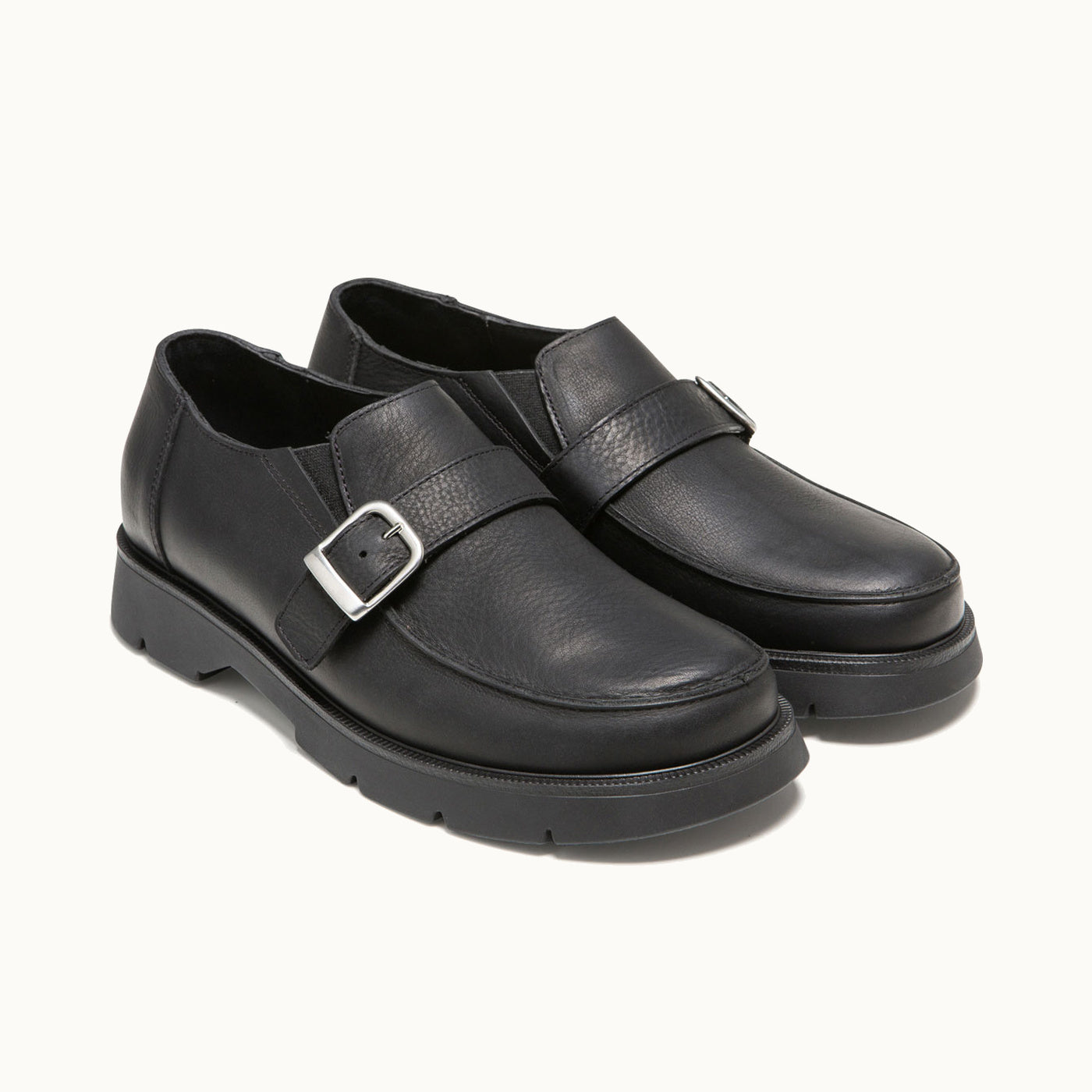 Chunky Monk Strap Shoes NOMADE BK N Black | KLEMAN – Kleman