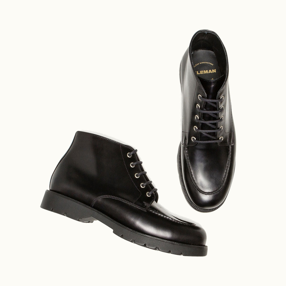 Chunky Lace-up Boots OXAL B2 Black | KLEMAN – Kleman