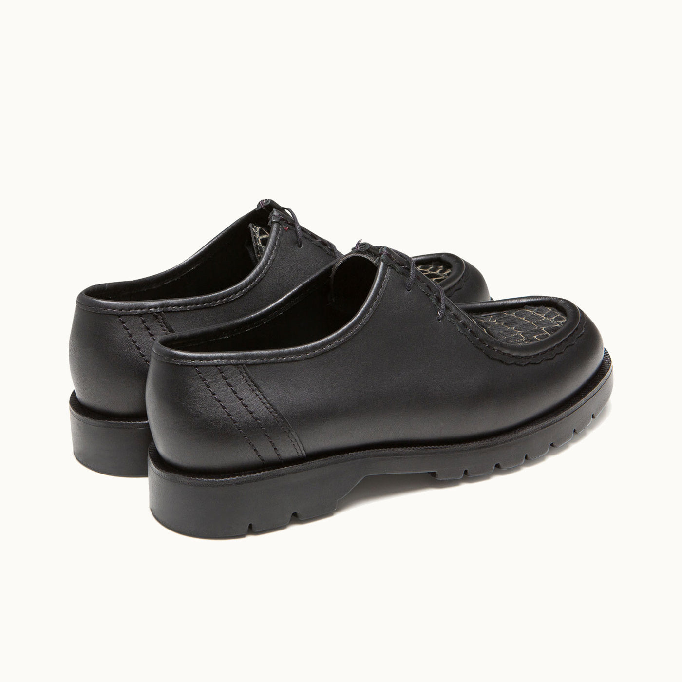 靴 KLEMAN PADRINI / Harako Leather 36 Leather Lug Sole Derby Shoes | PADRINI L Black – Kleman
