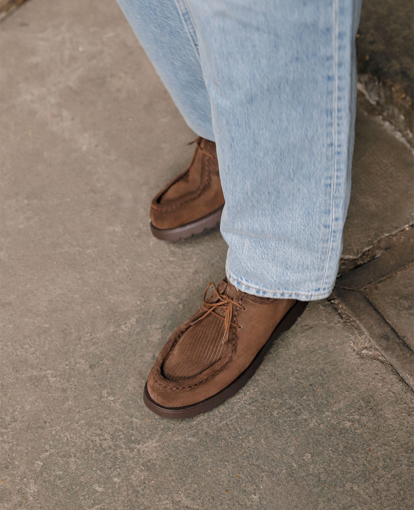 PADRINI V CORD Suede Derbies Brown | KLEMAN – Kleman