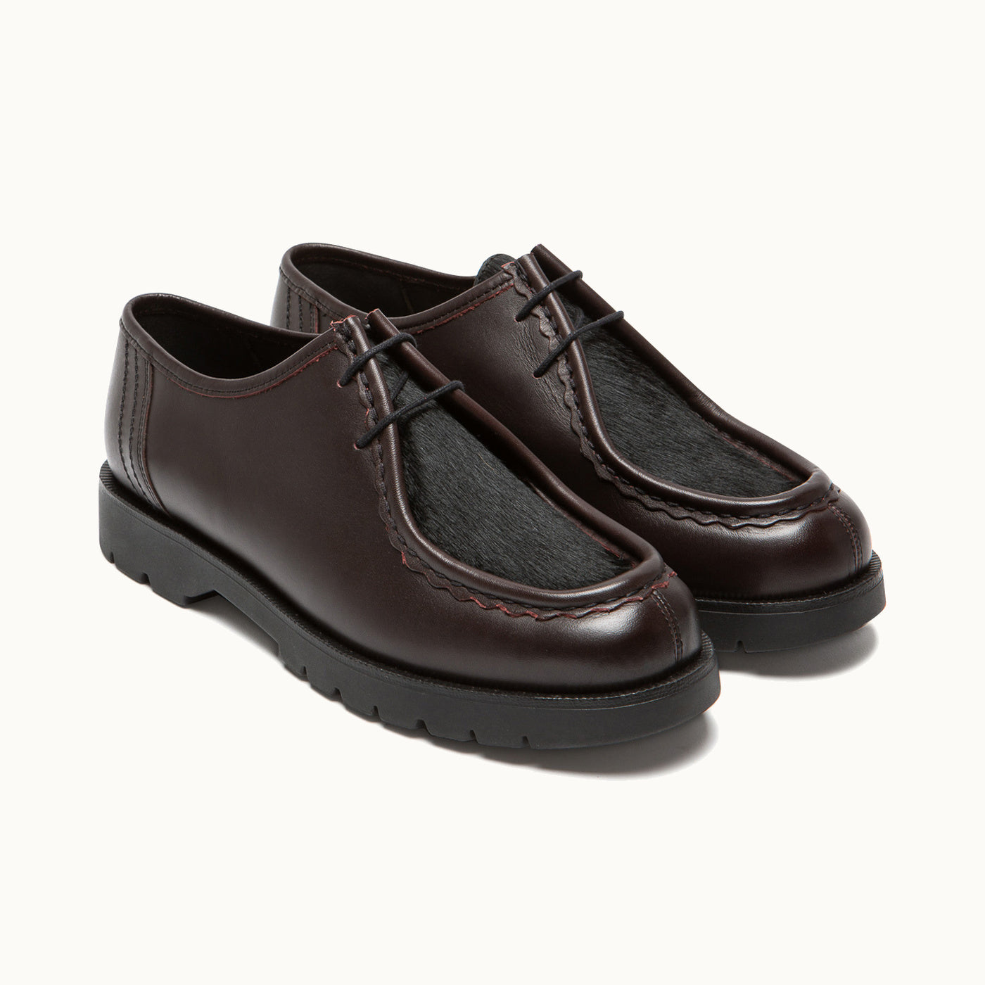 Leather Tyrolean Shoes | PADROR G VGT Black – Kleman