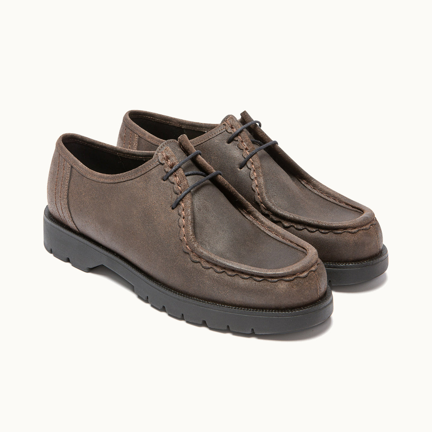 Waxed leather Shoes | PADROR EC Chestnut Brown – Kleman
