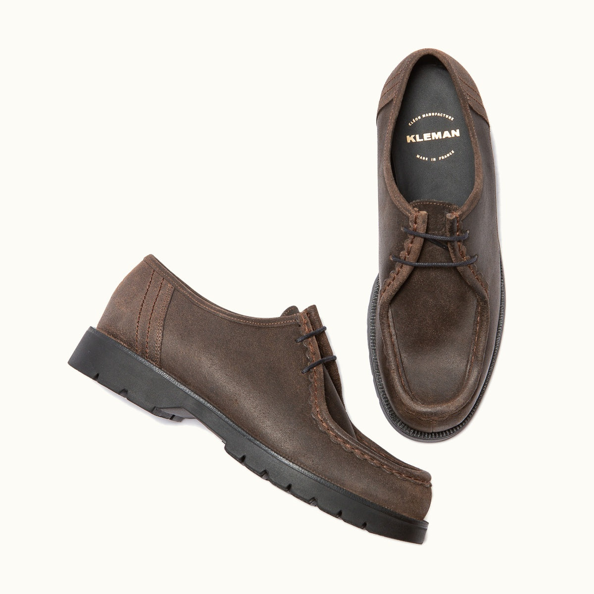 Waxed leather Shoes | PADROR EC Chestnut Brown – Kleman