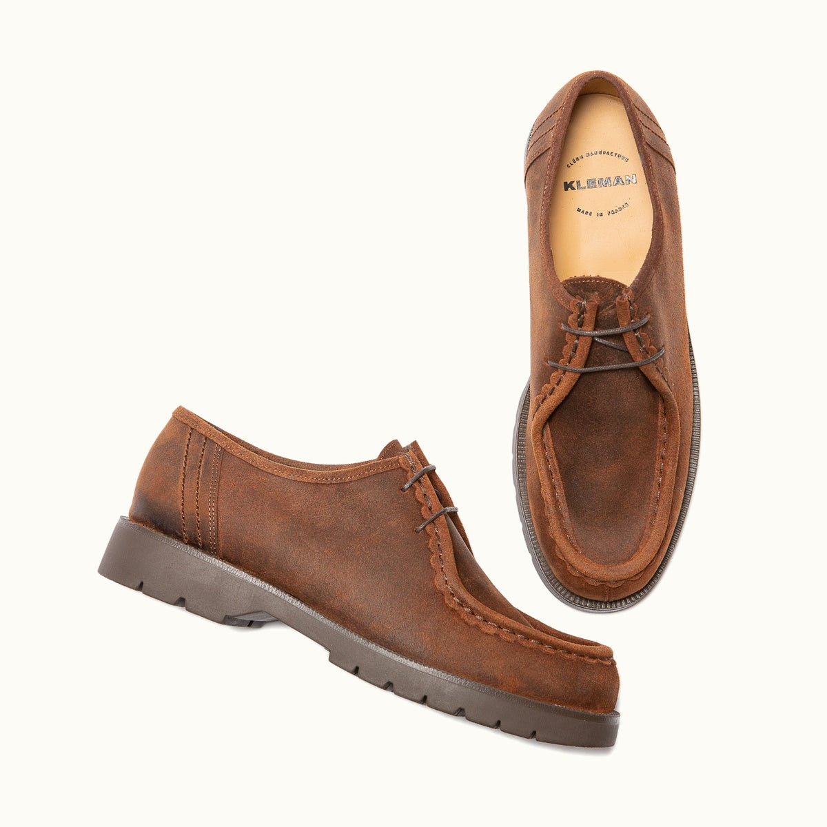 Waxed leather Shoes | PADROR EC Cognac – Kleman