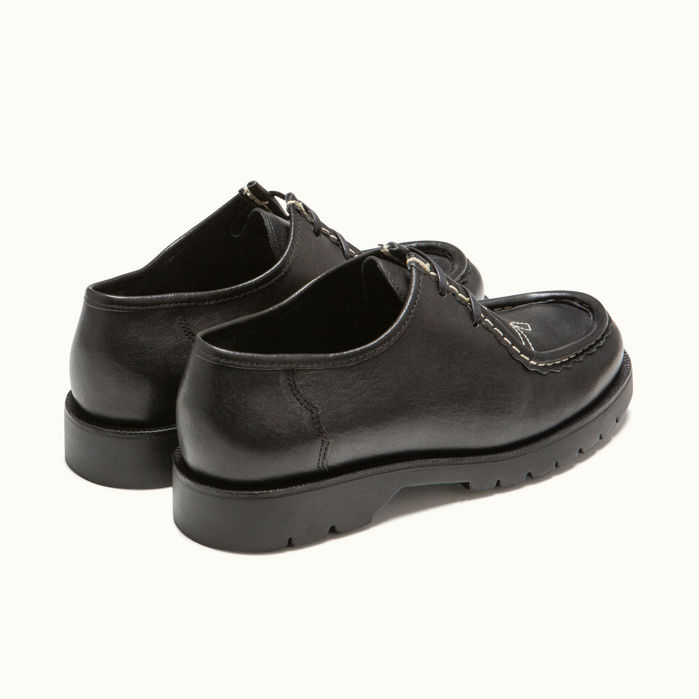 PADROR FLK Black Leather Platform Derbies | KLEMAN – Kleman