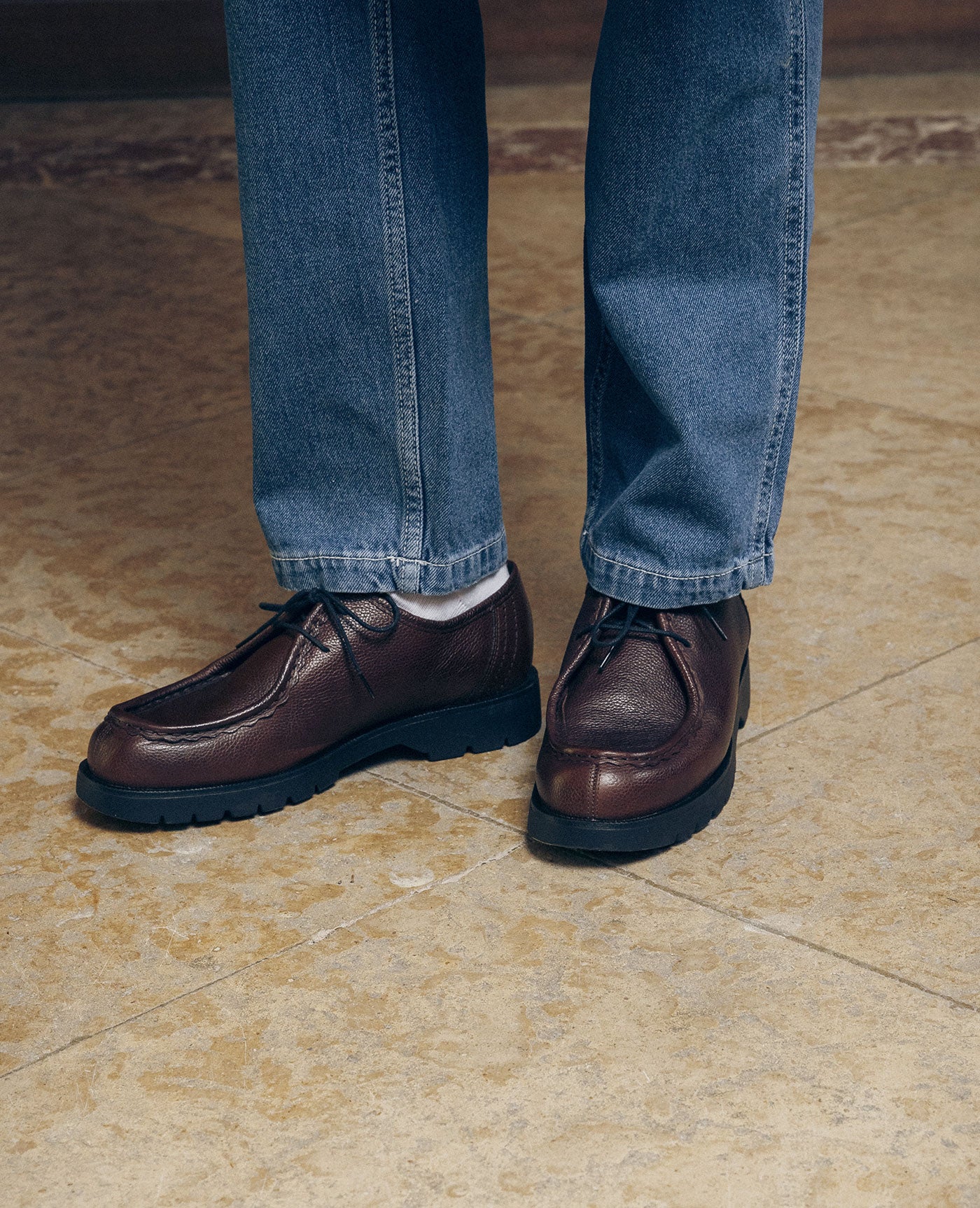 Leather Tyrolean Shoes | PADROR G VGT Coffee – Kleman