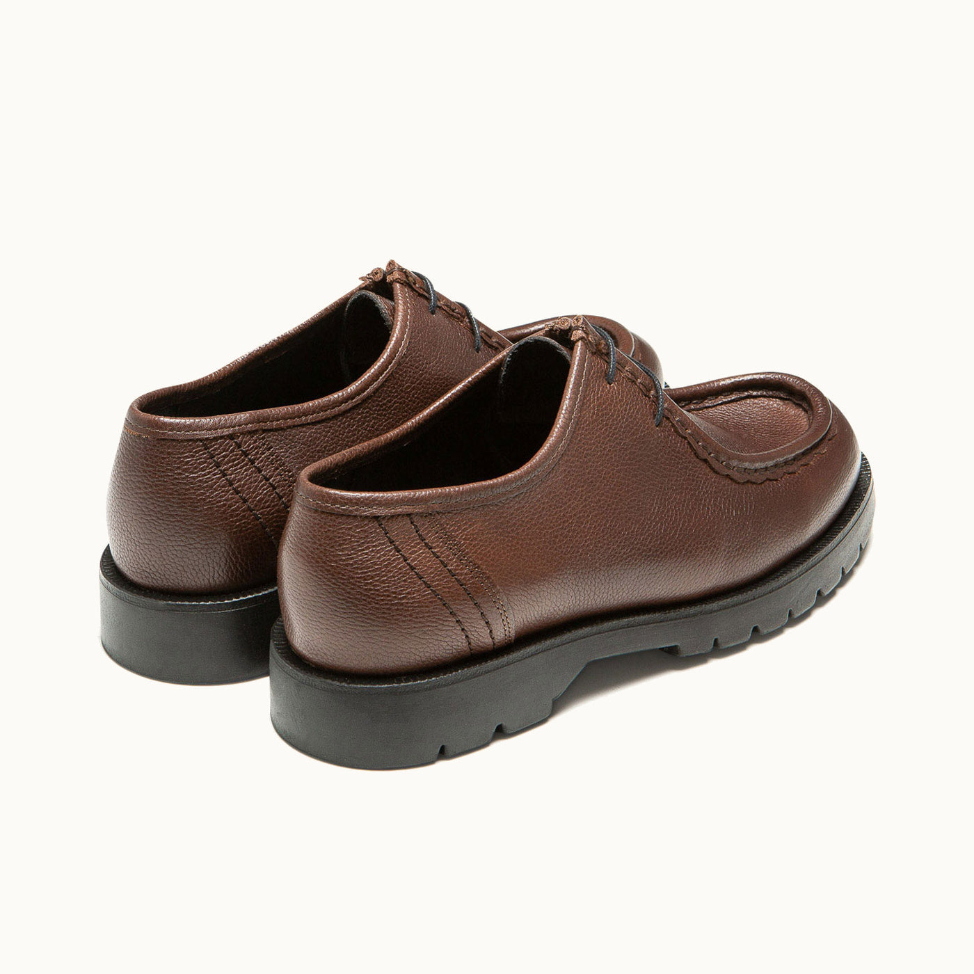 Leather Tyrolean Shoes Large Size | PADROR G VGT Coffee – Kleman