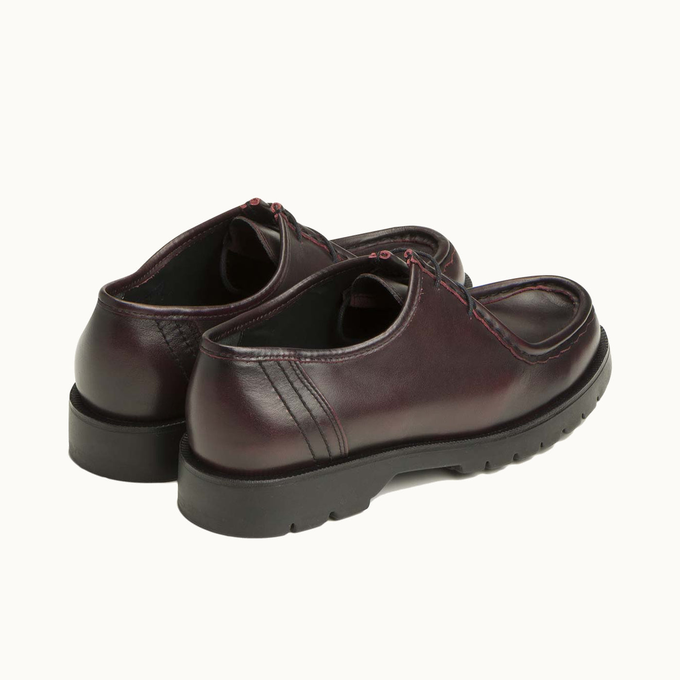 Leather Lug Sole Derby Shoes | PADROR MD Burgundy – Kleman