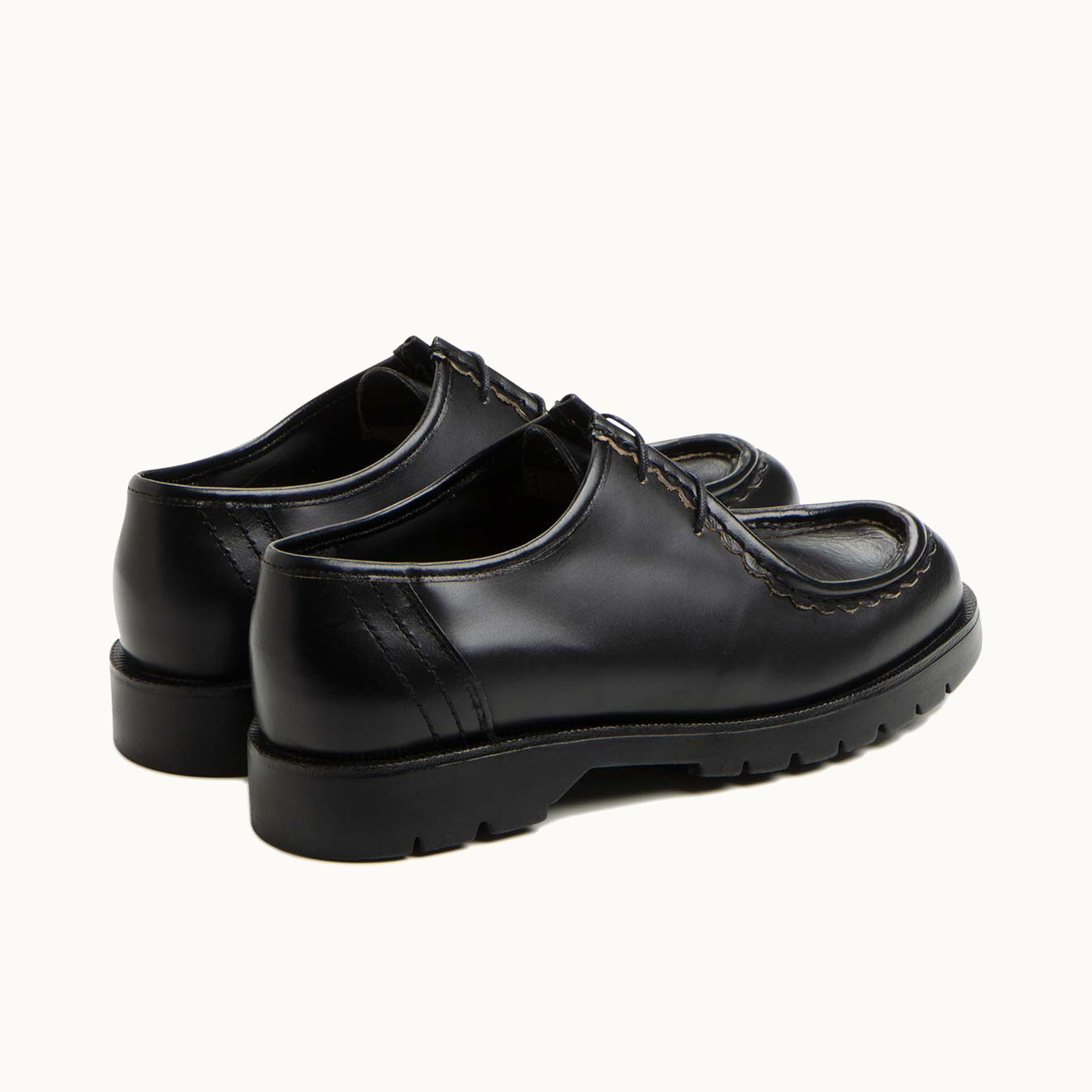 Leather Tyrolean Shoes | PADROR M VGT Black – Kleman