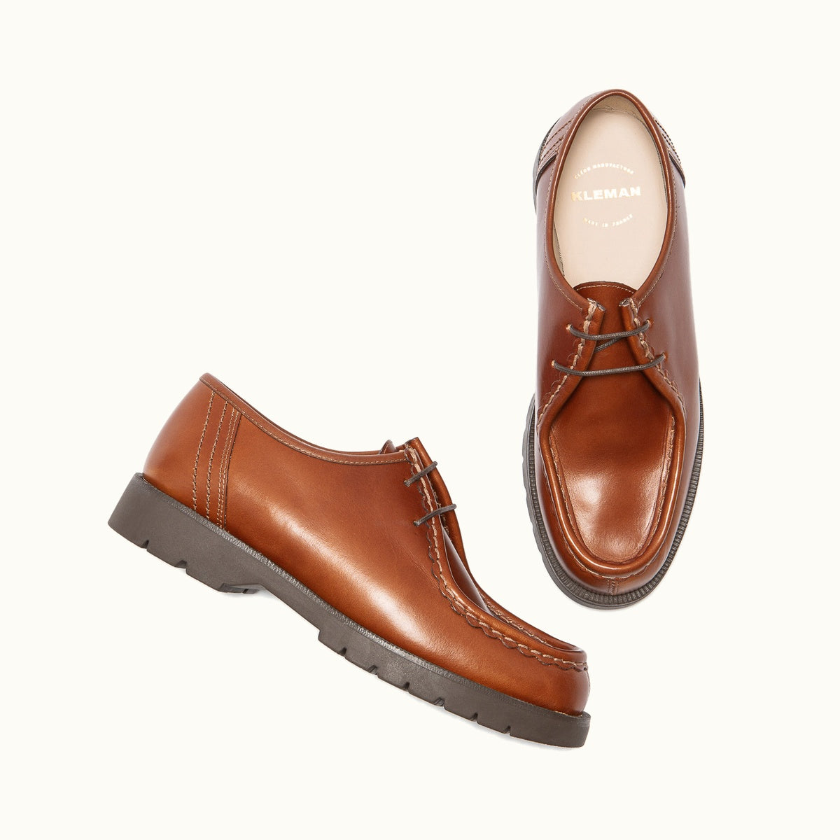 Leather Tyrolean Shoes | PADROR M VGT Brown – Kleman
