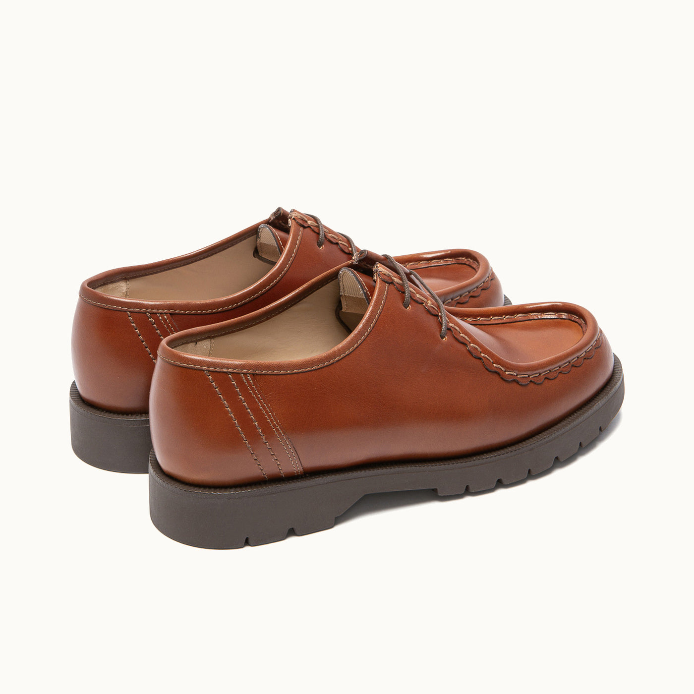 Leather Tyrolean Shoes | PADROR M VGT Brown – Kleman