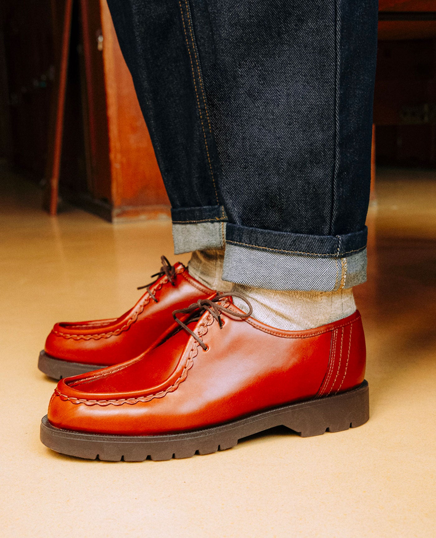 Leather Tyrolean Shoes | PADROR M VGT Brown – Kleman