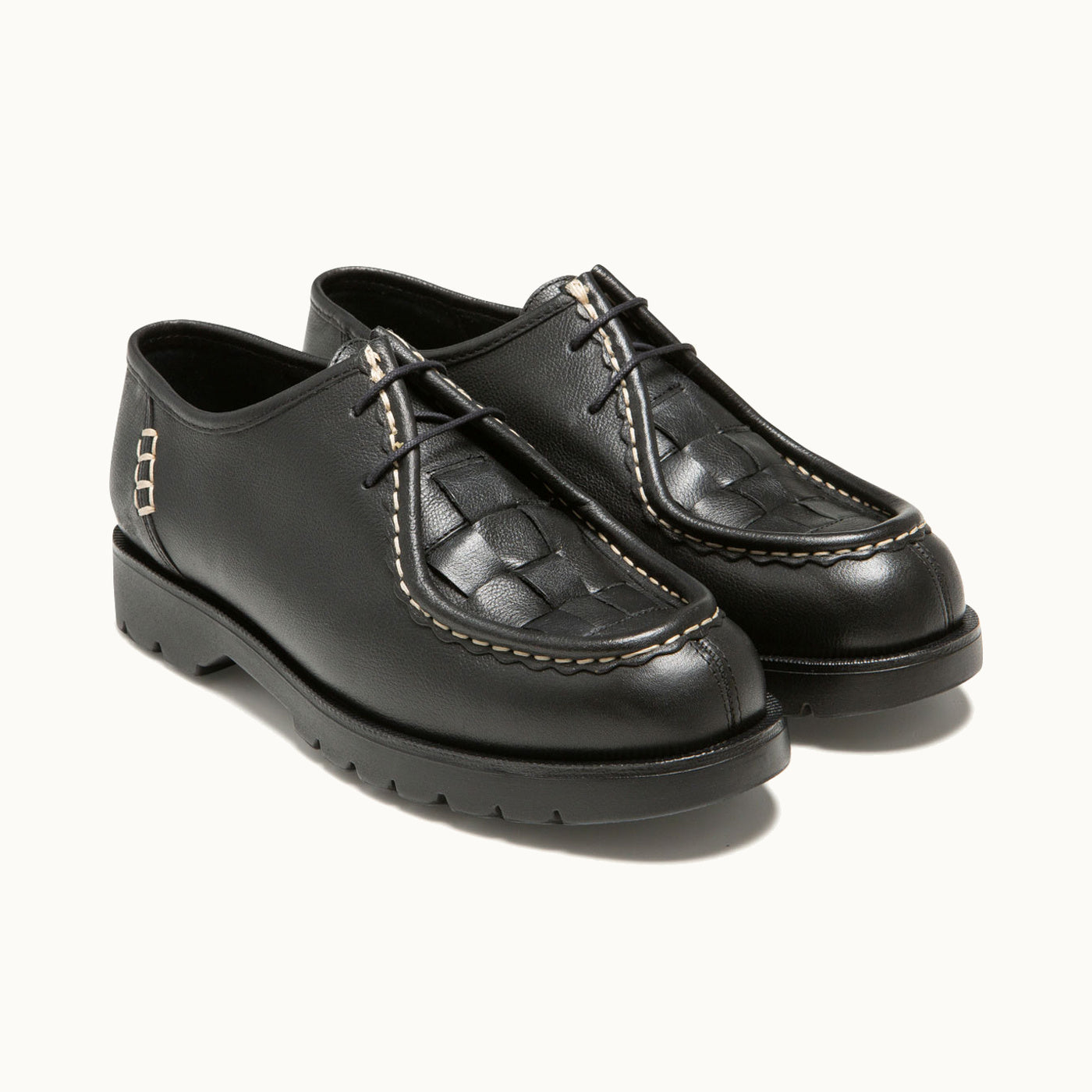 Sturdy Sole Derbies PADROR OAK Black | KLEMAN – Kleman