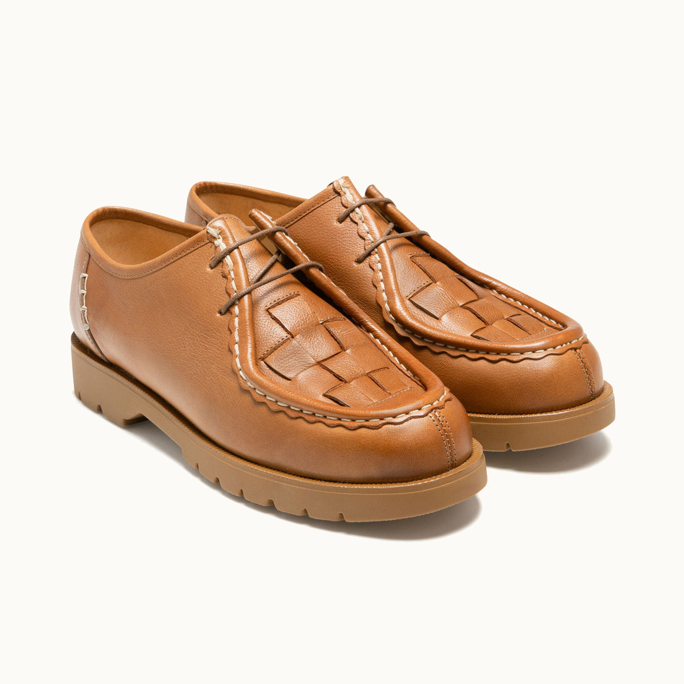 Sturdy Sole Derbies PADROR OAK Cognac | KLEMAN – Kleman