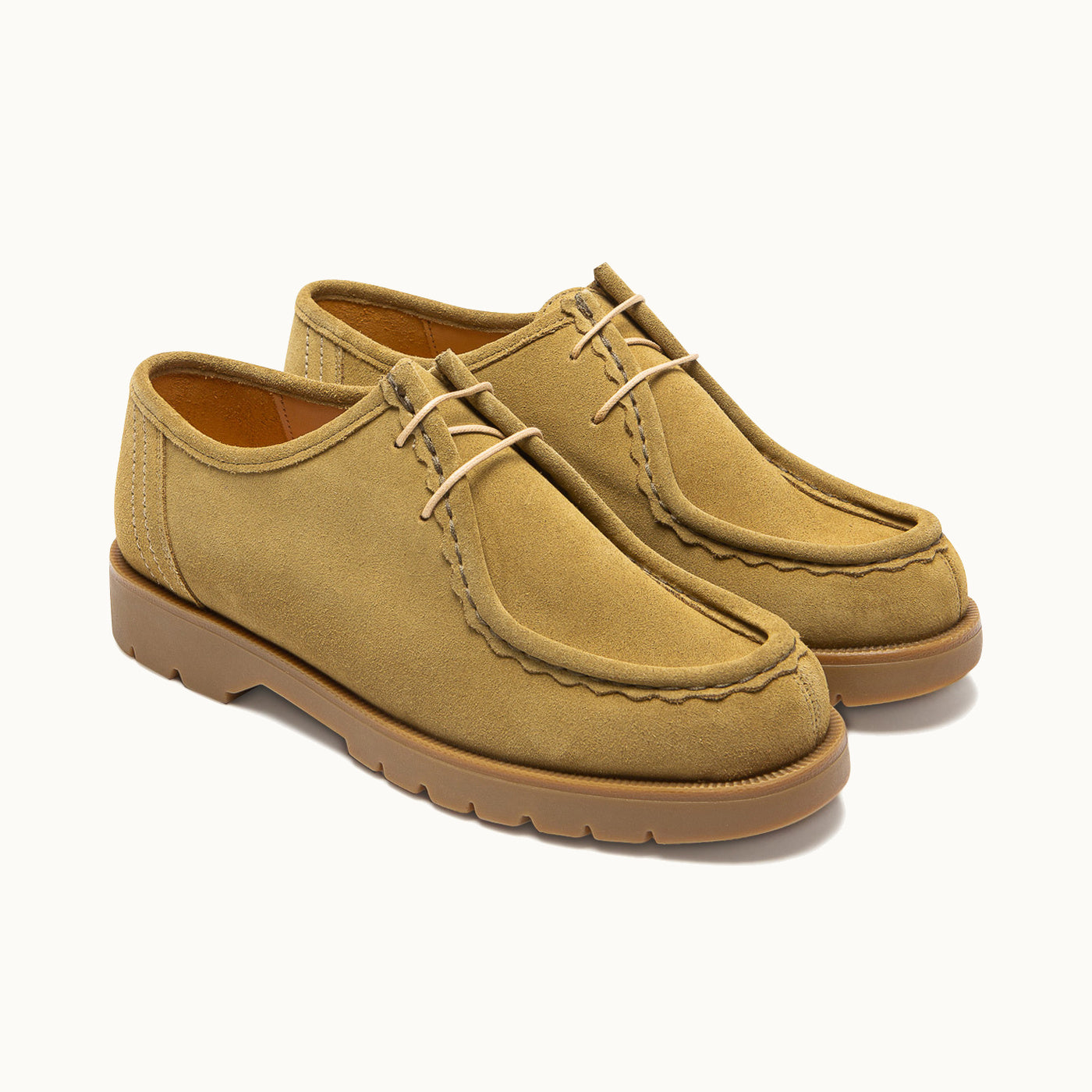 Suede Tyrolean Shoes | PADROR VV Khaki – Kleman