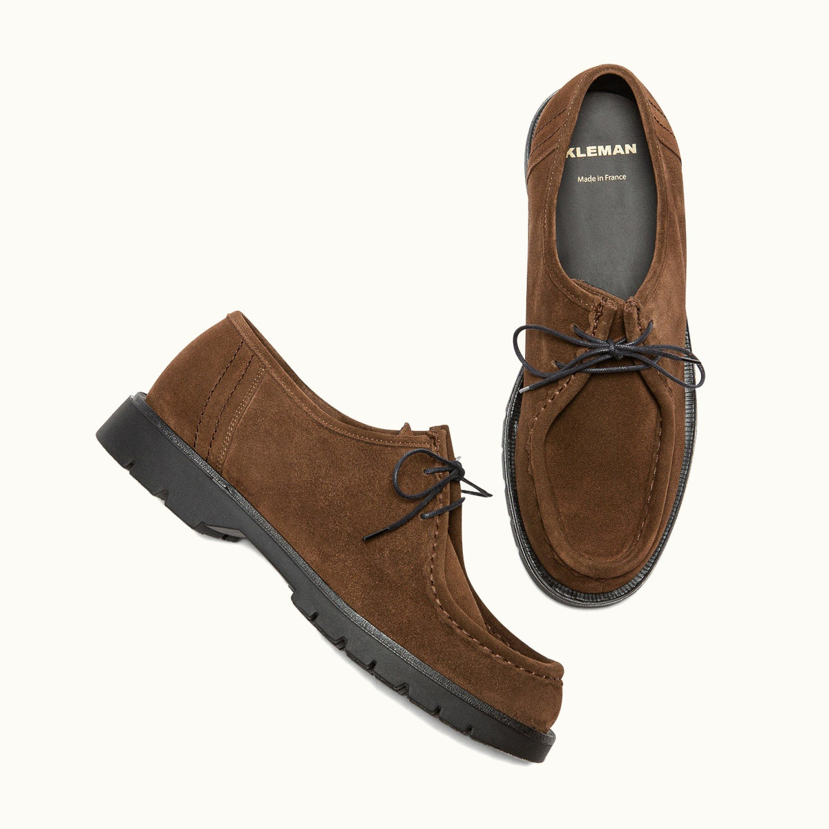 Suede Tyrolean Shoes | PADROR VV Chocolate Large Size – Kleman