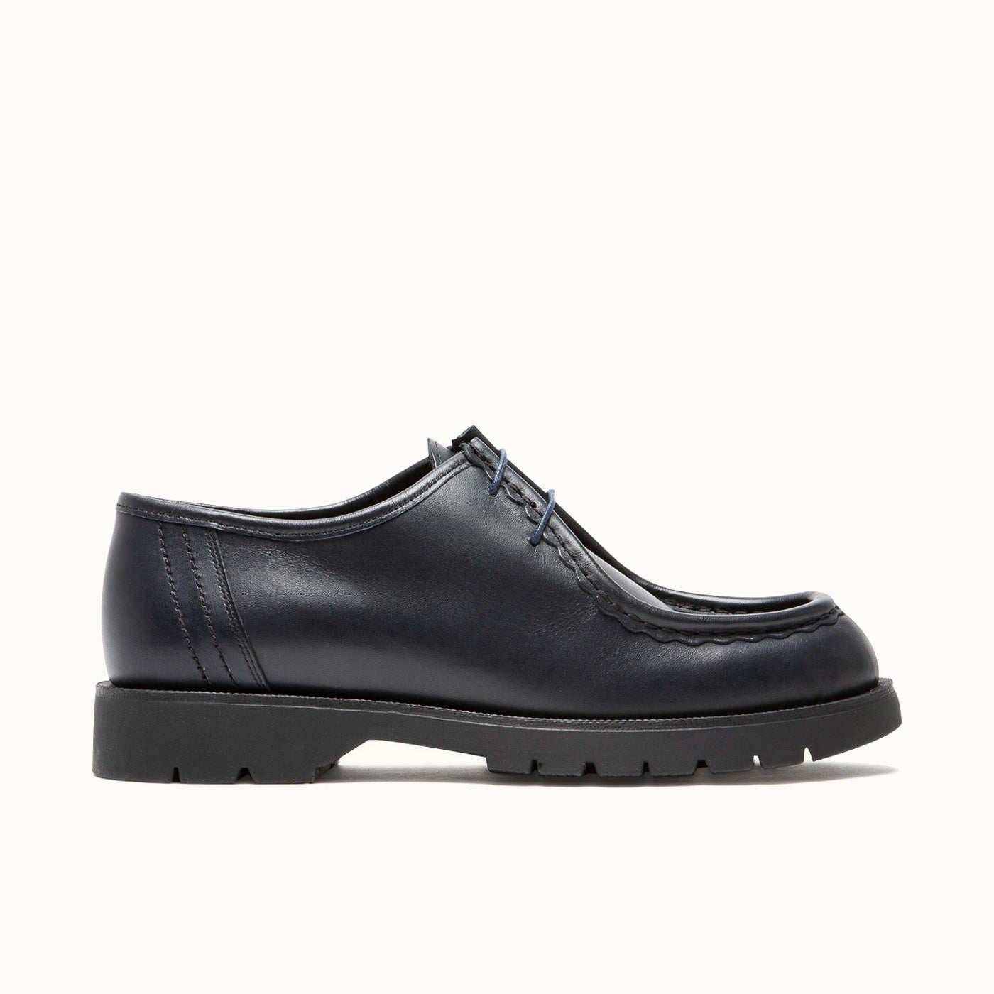 Leather Tyrolean Shoes | PADROR Navy Large Size – Kleman