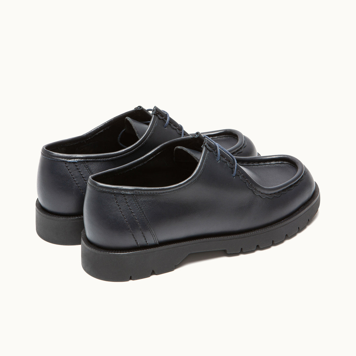 Leather Tyrolean Shoes | PADROR Navy Large Size – Kleman