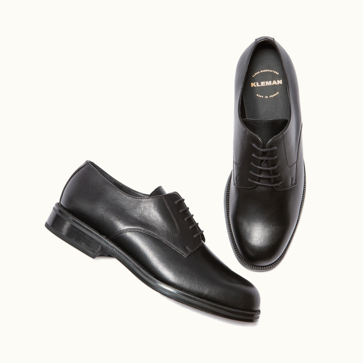 Leather Derby Shoes | PASTANI Black – Kleman