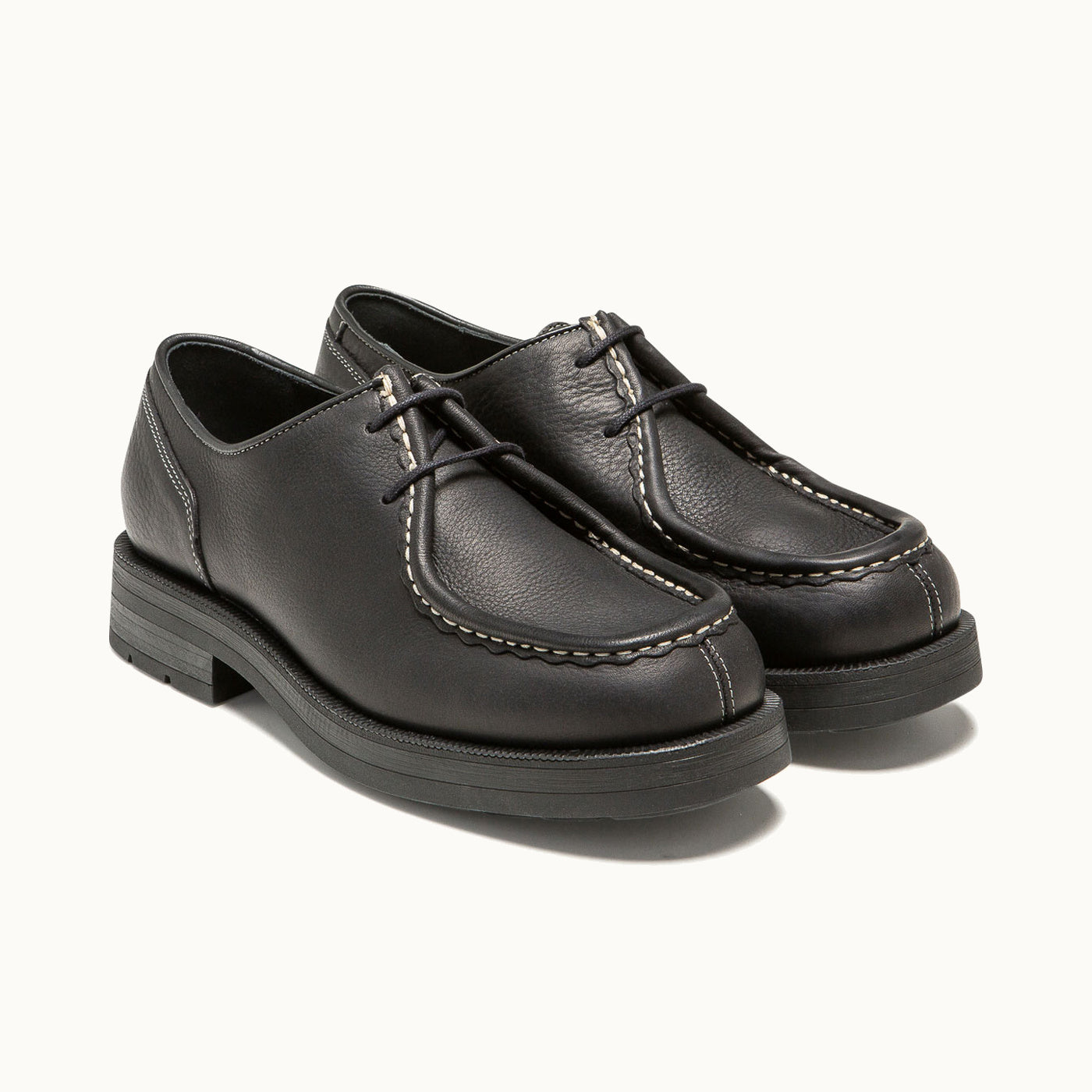 Black Leather Golf Derby Shoes FRODAN | Workwear Style – Kleman