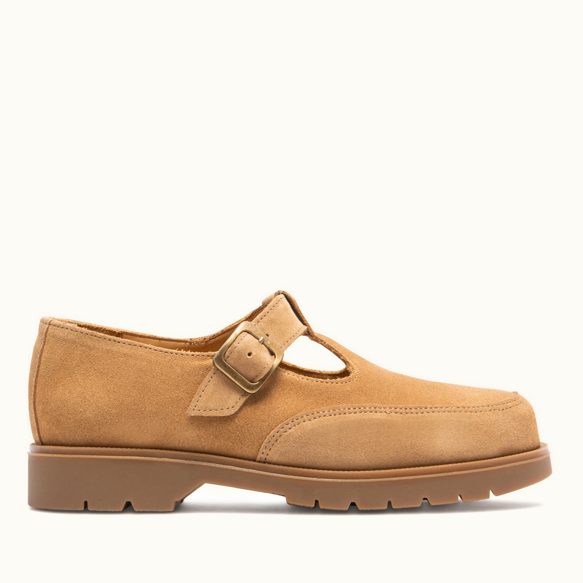Chunky Sole T-Bar Shoes RADE OAK TR Cognac | KLEMAN